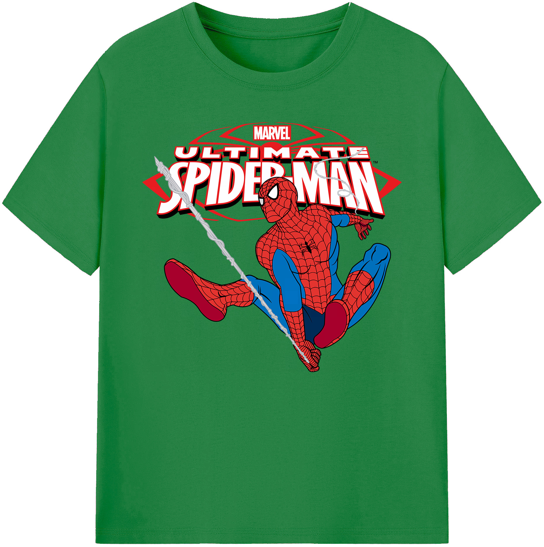 （画像用） Spider Man スパイダーマン 綿100％ メンズ半袖Tシャツ｜肌触りやわらか＆通気性