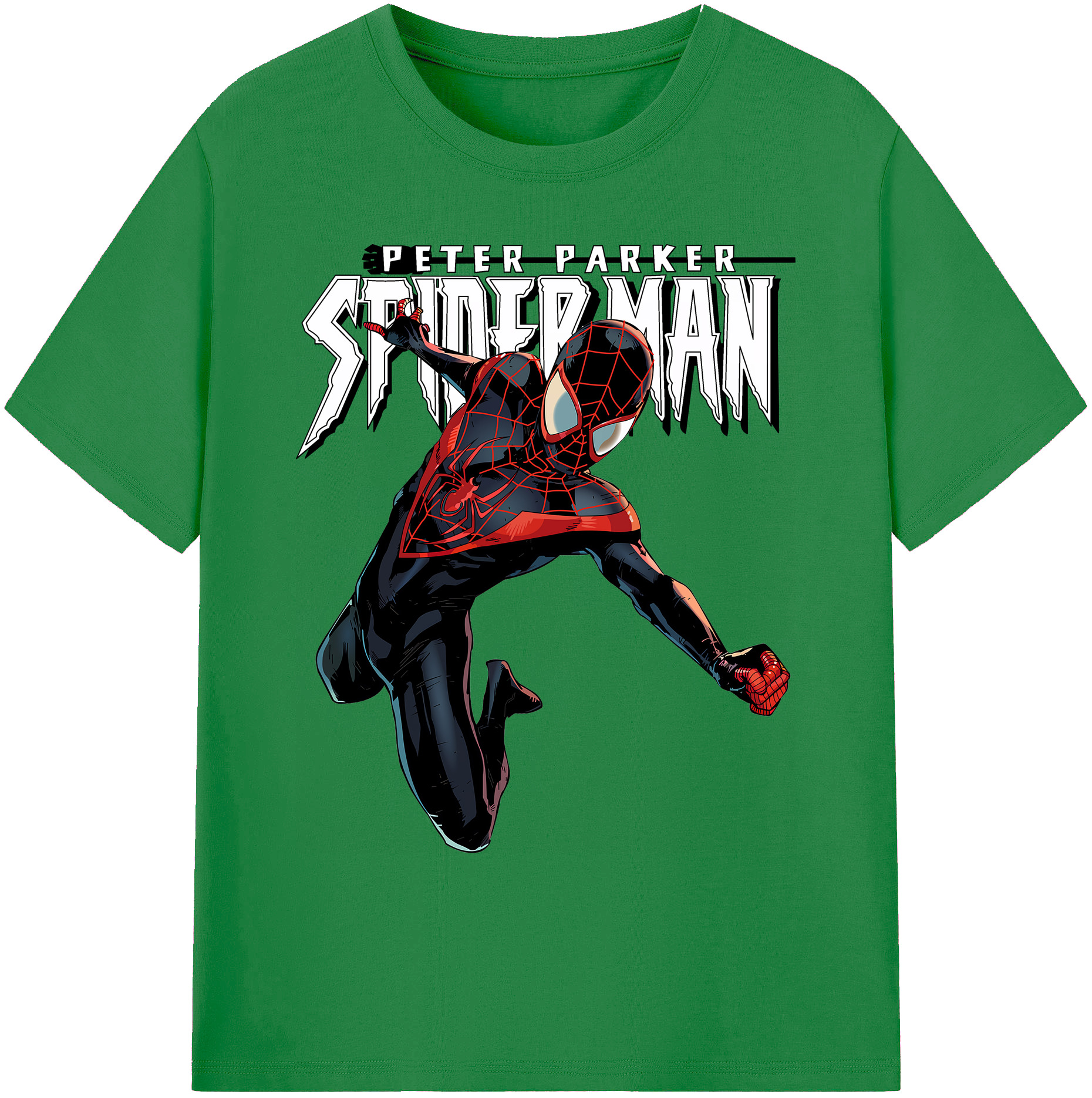 （画像用） Spider Man スパイダーマン 綿100％ メンズ半袖Tシャツ｜肌触りやわらか＆通気性
