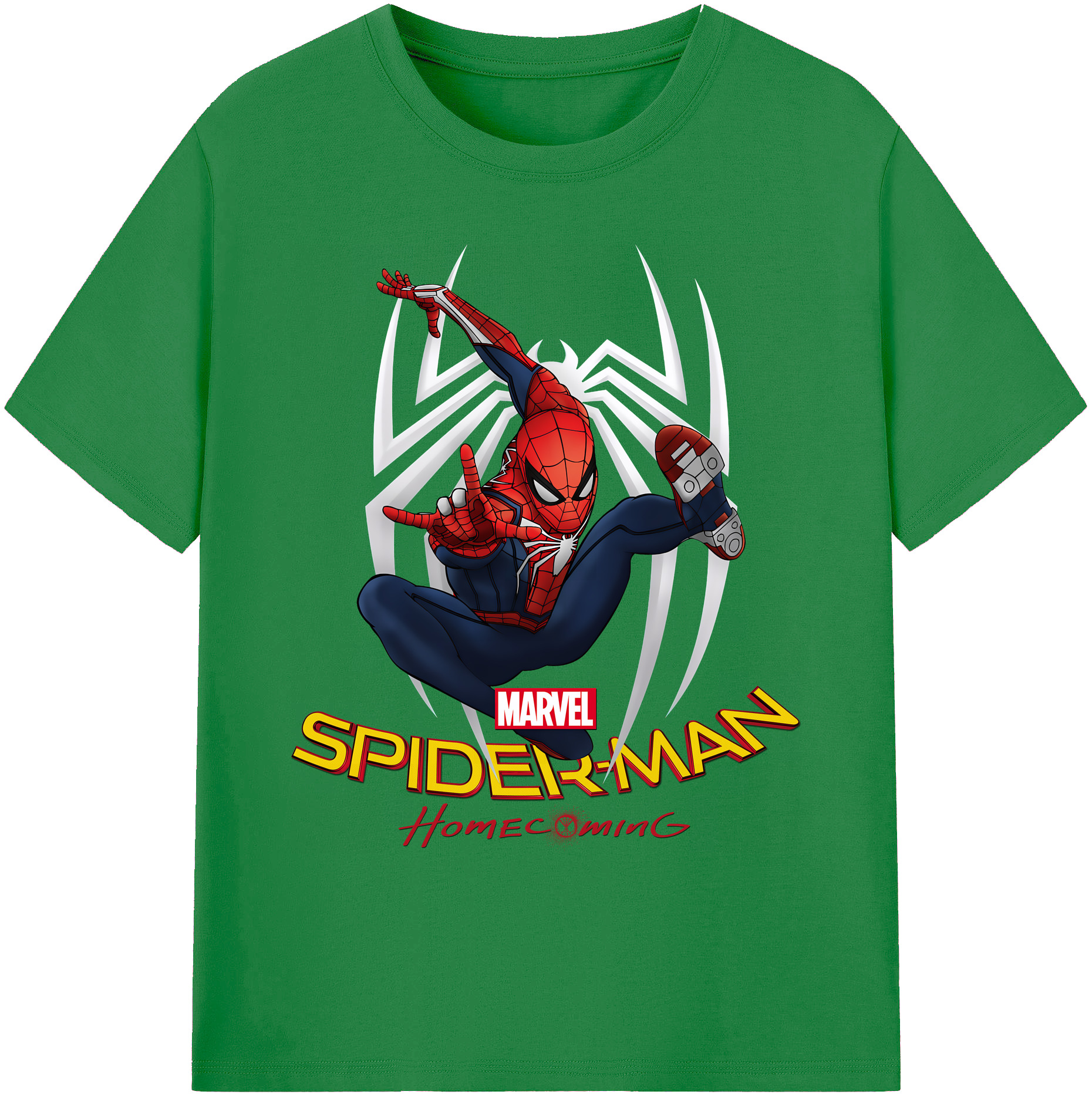 （画像用） Spider Man スパイダーマン 綿100％ メンズ半袖Tシャツ｜肌触りやわらか＆通気性