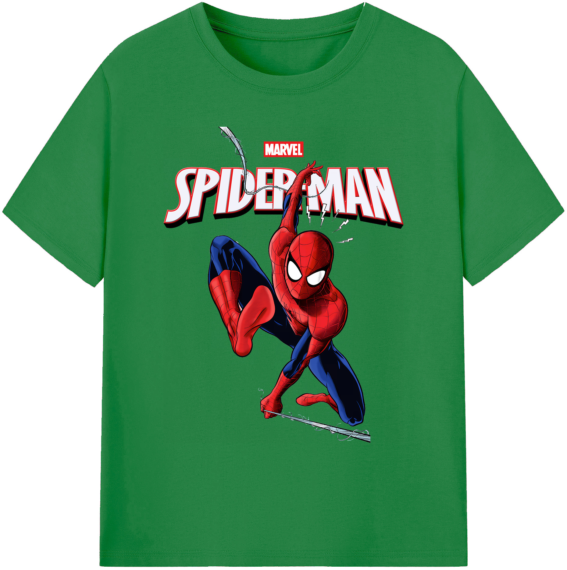 （画像用） Spider Man スパイダーマン 綿100％ メンズ半袖Tシャツ｜肌触りやわらか＆通気性
