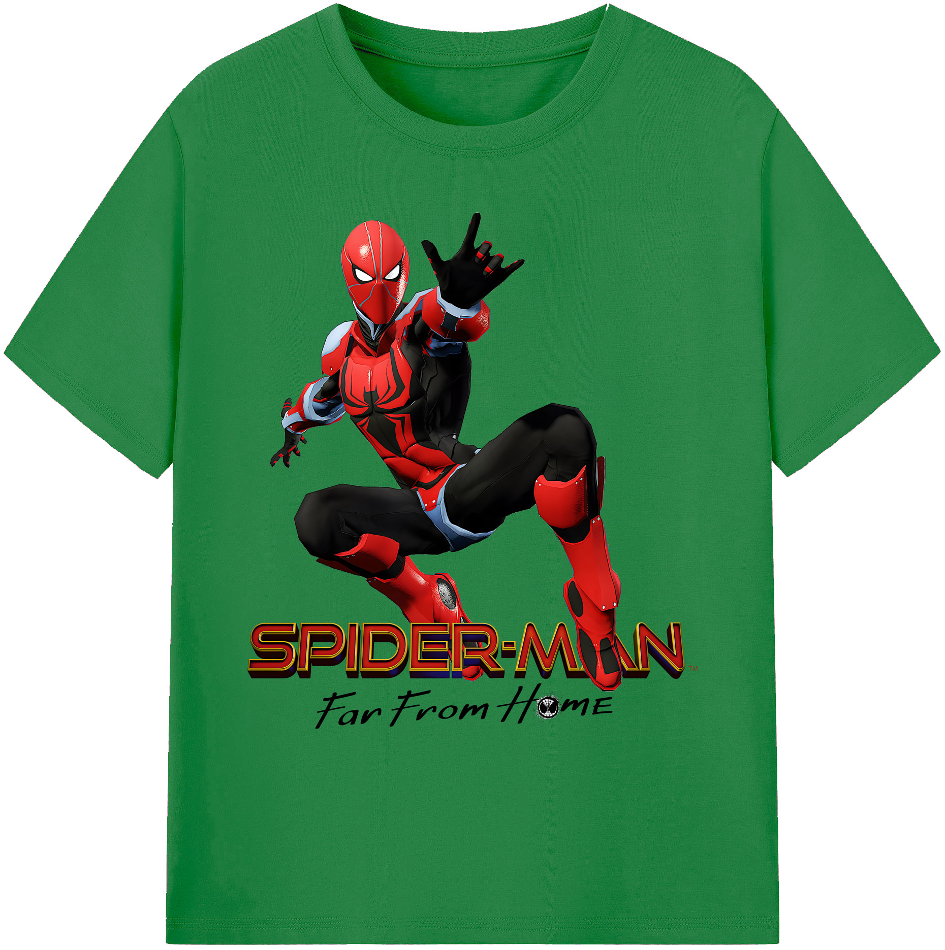 （画像用） Spider Man スパイダーマン 綿100％ メンズ半袖Tシャツ｜肌触りやわらか＆通気性