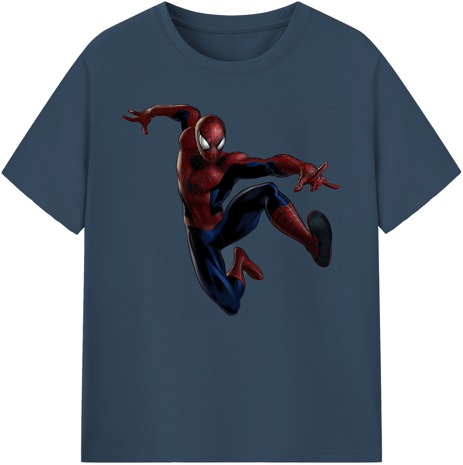 （画像用） Spider Man スパイダーマン 綿100％ メンズ半袖Tシャツ｜肌触りやわらか＆通気性