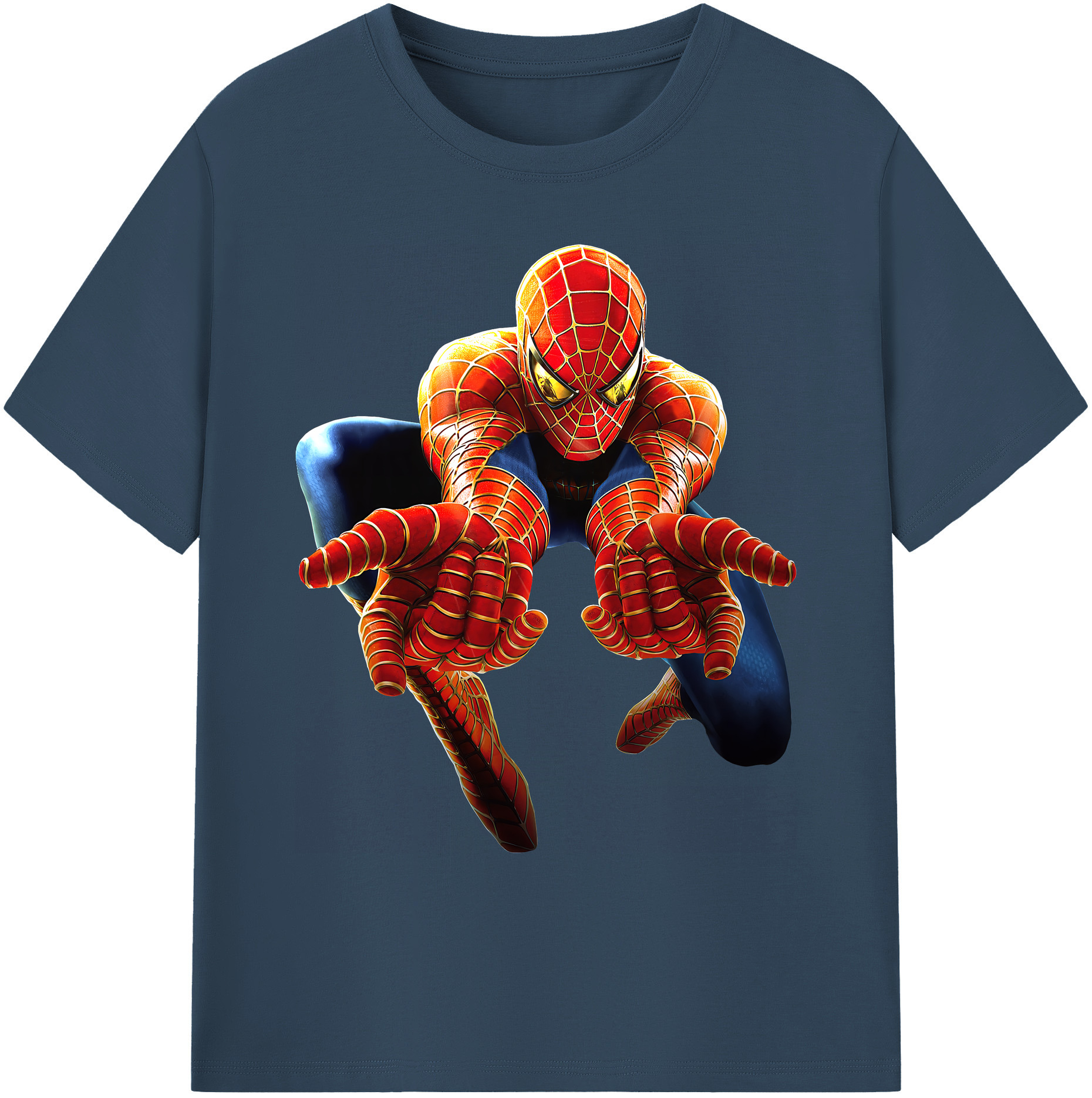 （画像用） Spider Man スパイダーマン 綿100％ メンズ半袖Tシャツ｜肌触りやわらか＆通気性