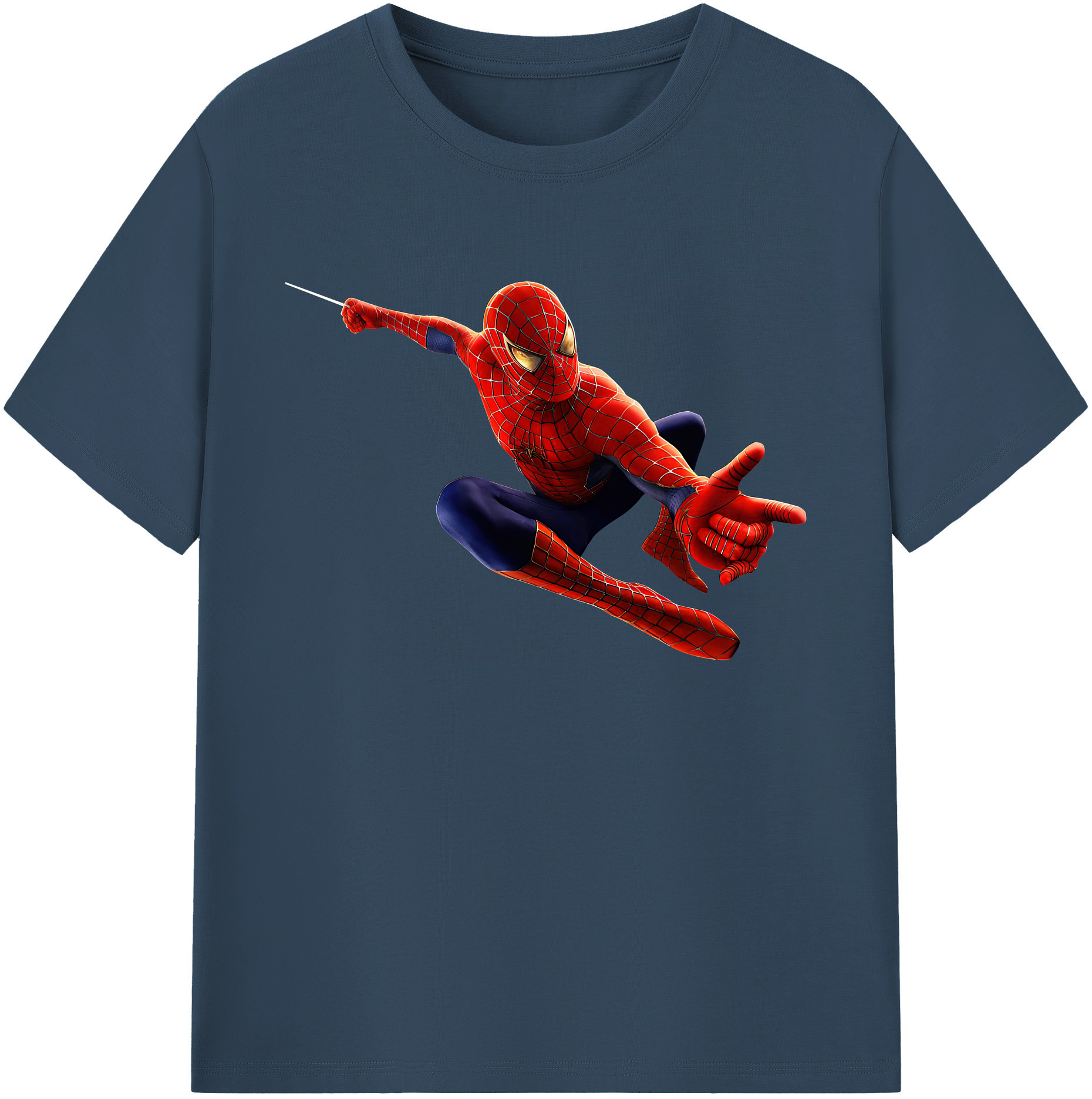 （画像用） Spider Man スパイダーマン 綿100％ メンズ半袖Tシャツ｜肌触りやわらか＆通気性