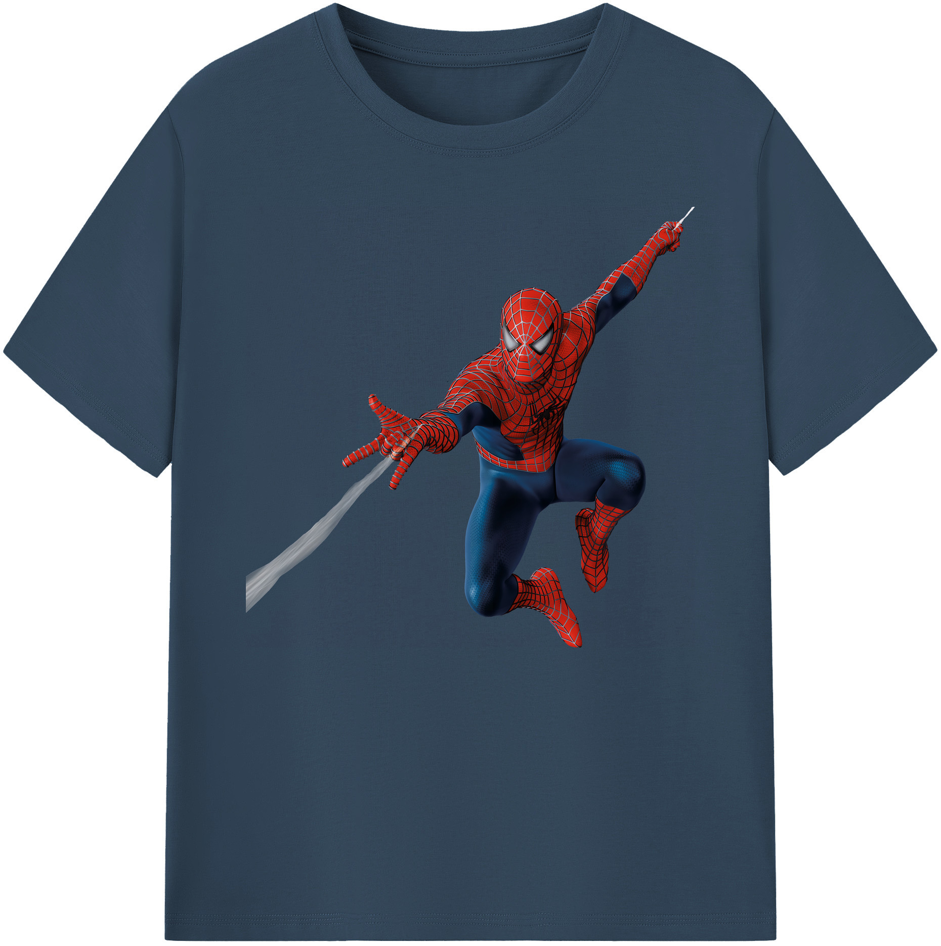 （画像用） Spider Man スパイダーマン 綿100％ メンズ半袖Tシャツ｜肌触りやわらか＆通気性