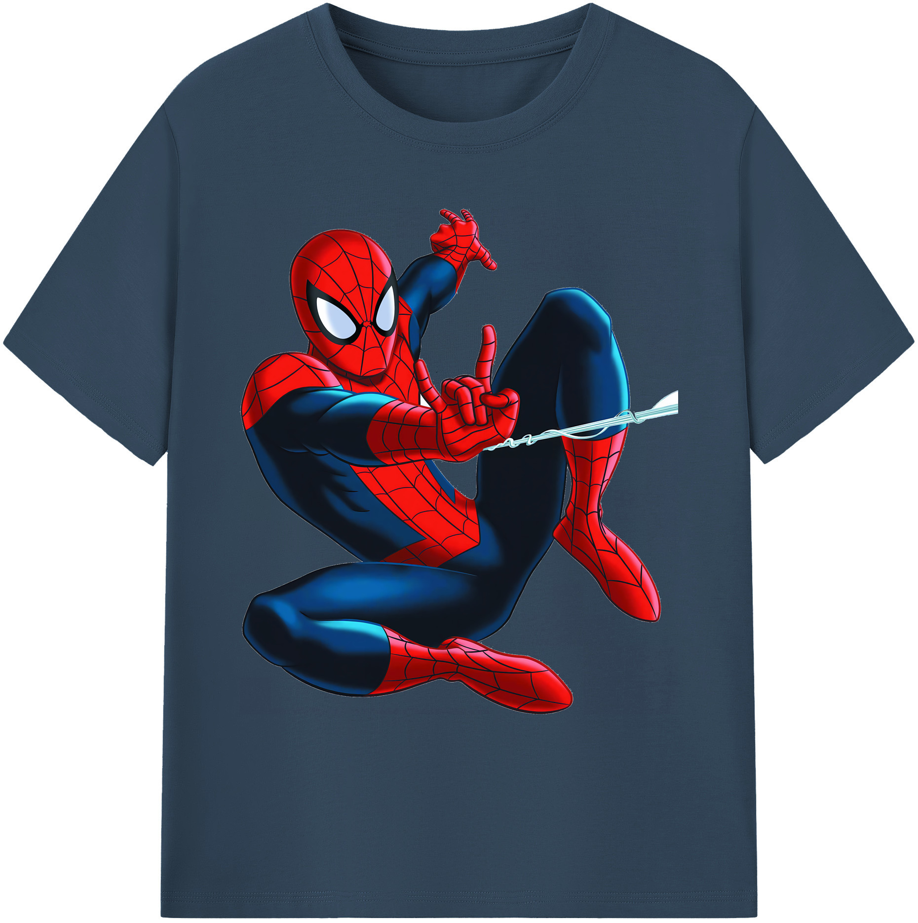 （画像用） Spider Man スパイダーマン 綿100％ メンズ半袖Tシャツ｜肌触りやわらか＆通気性