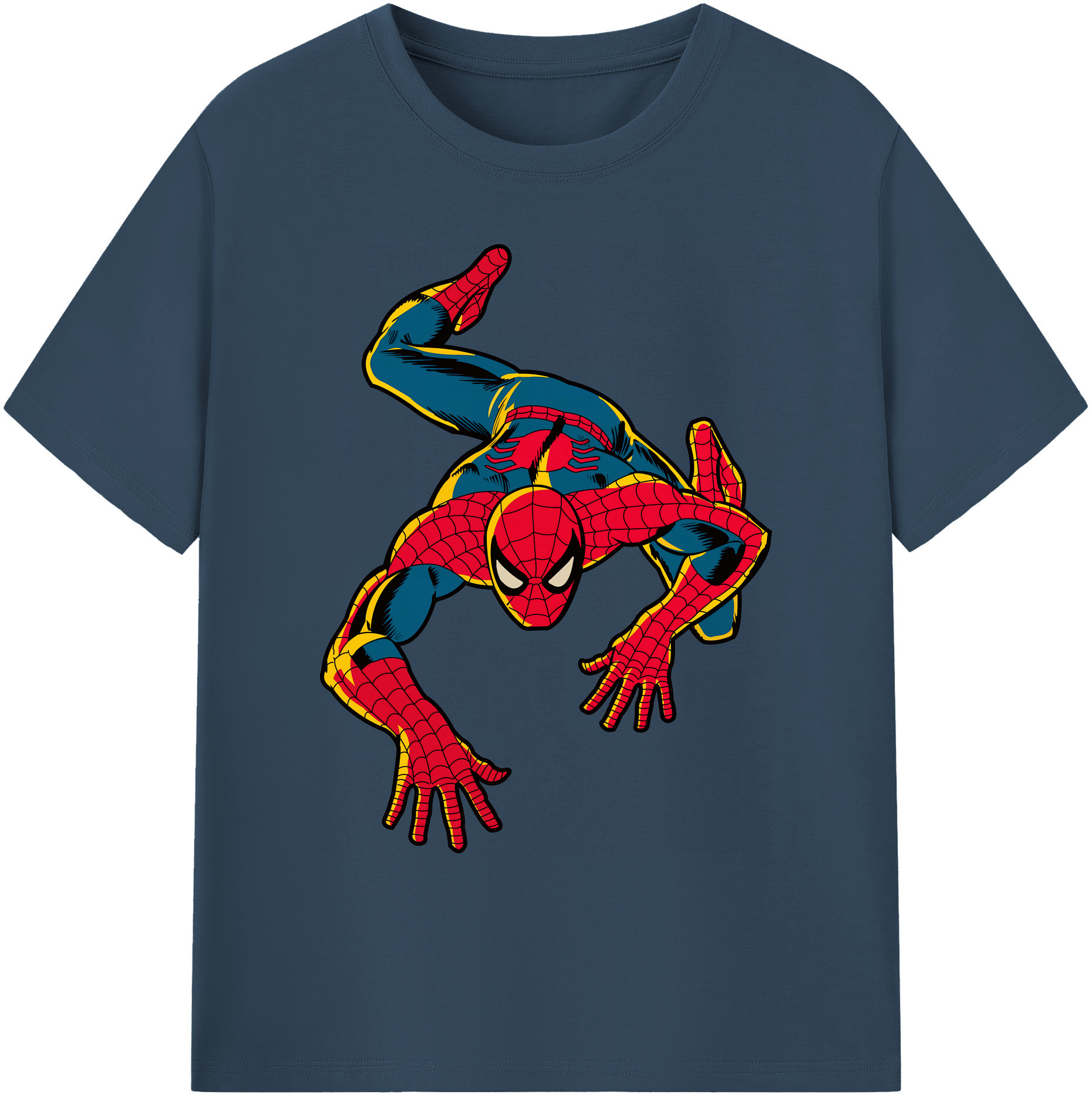 （画像用） Spider Man スパイダーマン 綿100％ メンズ半袖Tシャツ｜肌触りやわらか＆通気性
