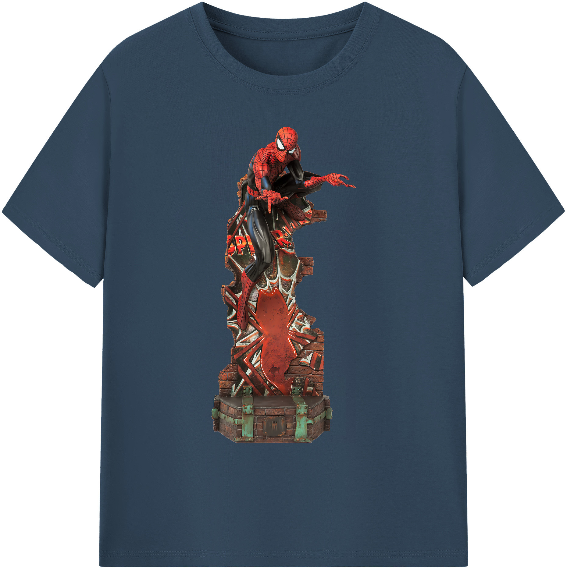 （画像用） Spider Man スパイダーマン 綿100％ メンズ半袖Tシャツ｜肌触りやわらか＆通気性