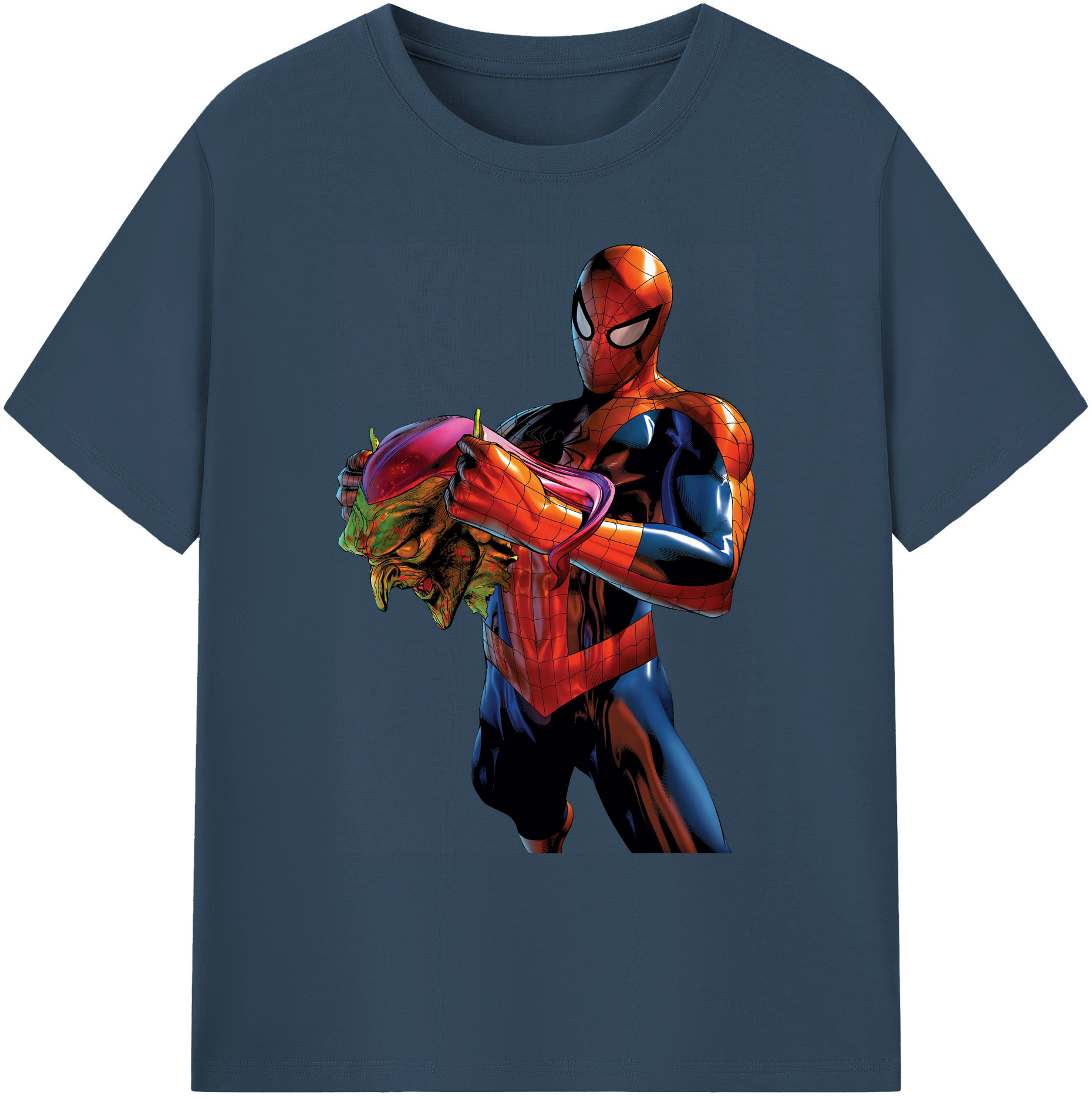 （画像用） Spider Man スパイダーマン 綿100％ メンズ半袖Tシャツ｜肌触りやわらか＆通気性