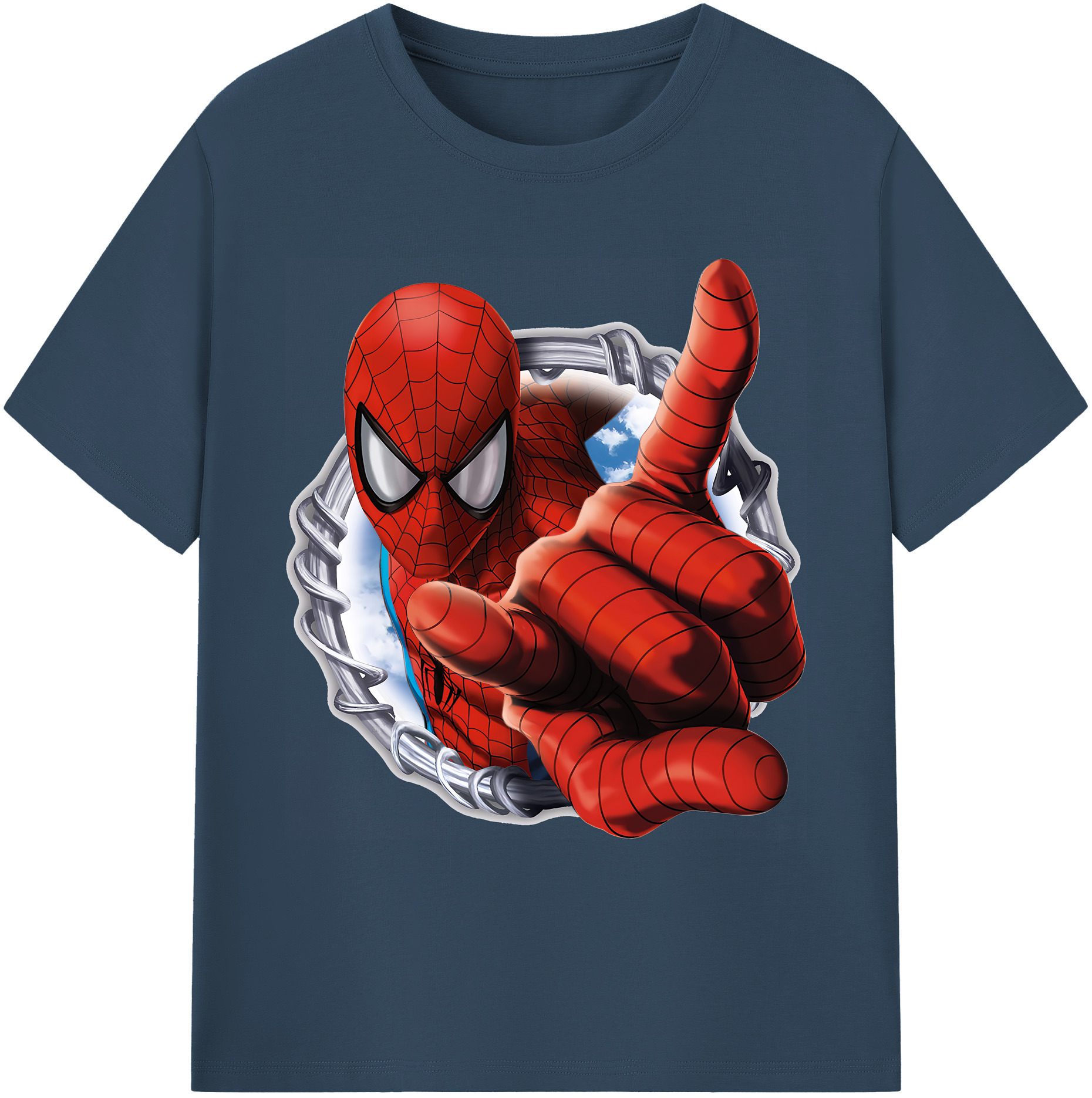 （画像用） Spider Man スパイダーマン 綿100％ メンズ半袖Tシャツ｜肌触りやわらか＆通気性