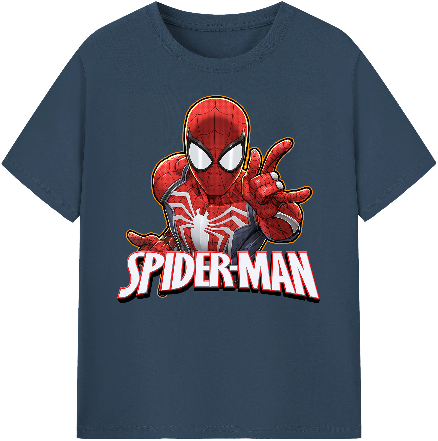 （画像用） Spider Man スパイダーマン 綿100％ メンズ半袖Tシャツ｜肌触りやわらか＆通気性