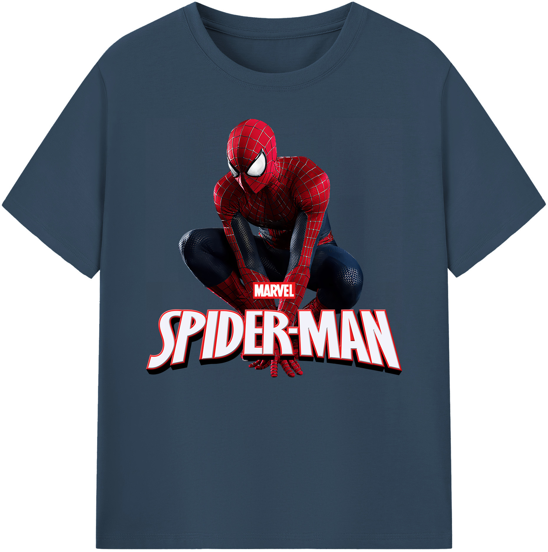 （画像用） Spider Man スパイダーマン 綿100％ メンズ半袖Tシャツ｜肌触りやわらか＆通気性