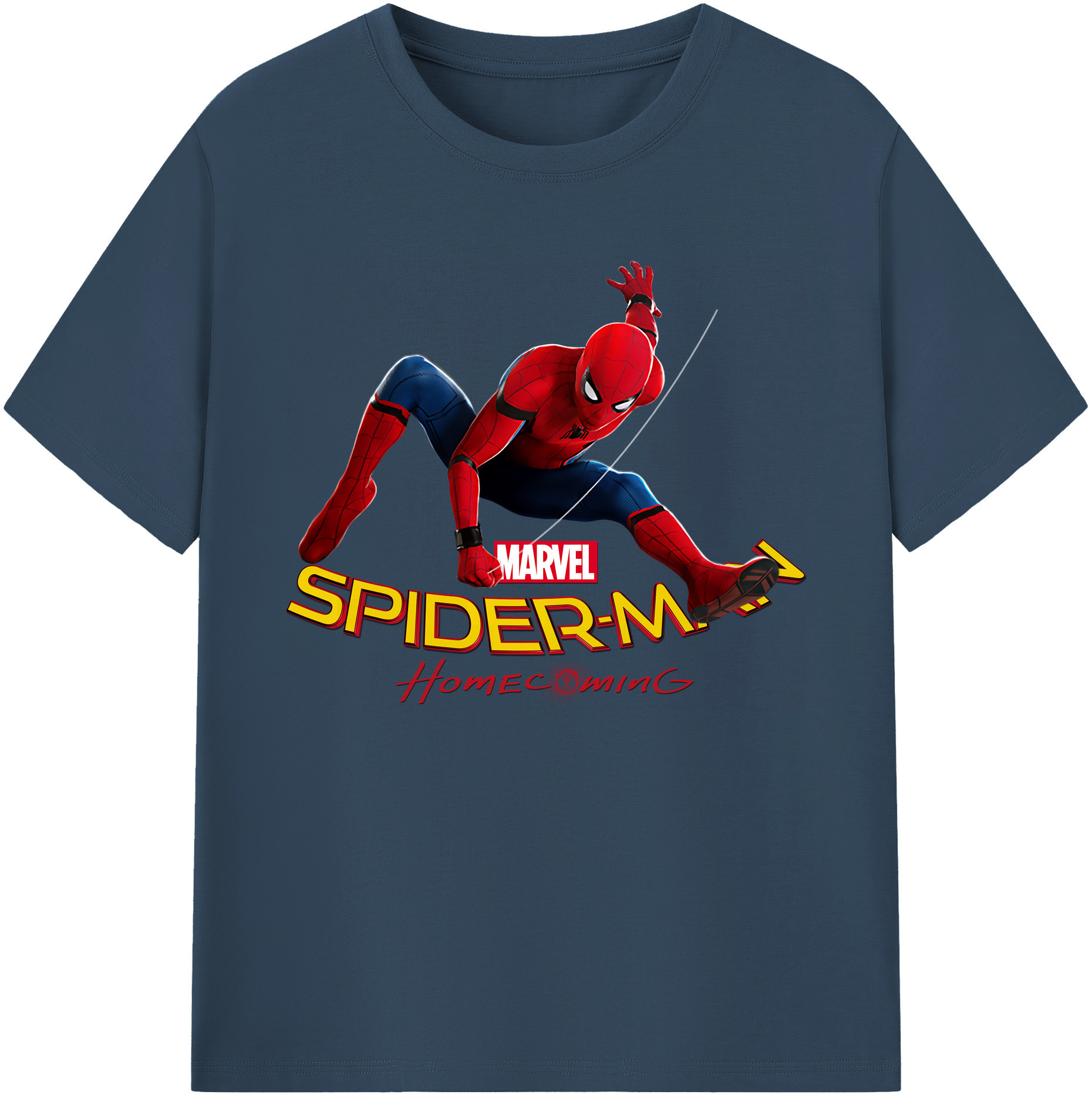 （画像用） Spider Man スパイダーマン 綿100％ メンズ半袖Tシャツ｜肌触りやわらか＆通気性