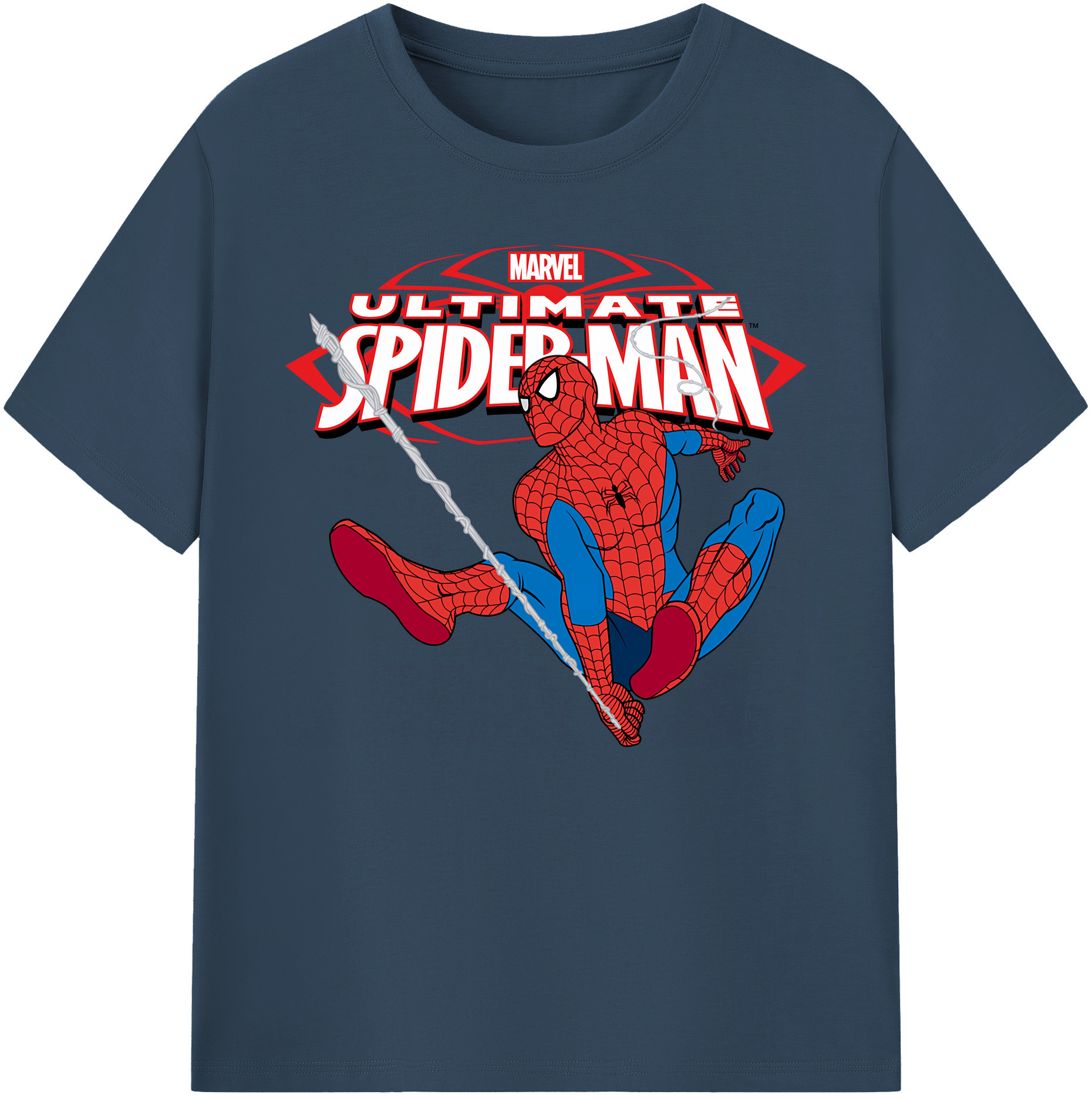 （画像用） Spider Man スパイダーマン 綿100％ メンズ半袖Tシャツ｜肌触りやわらか＆通気性