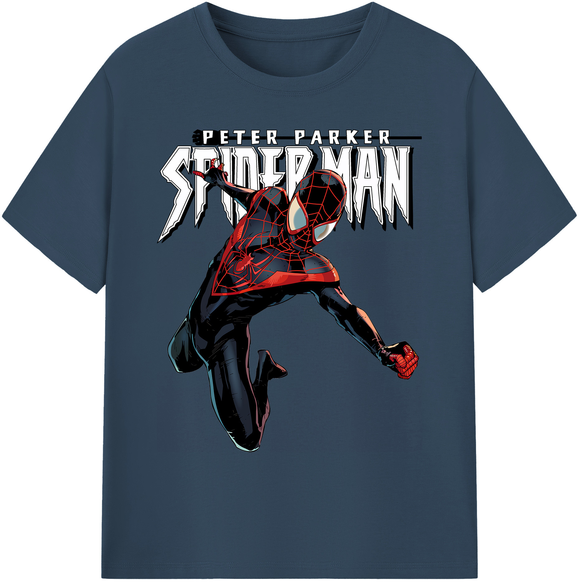 （画像用） Spider Man スパイダーマン 綿100％ メンズ半袖Tシャツ｜肌触りやわらか＆通気性