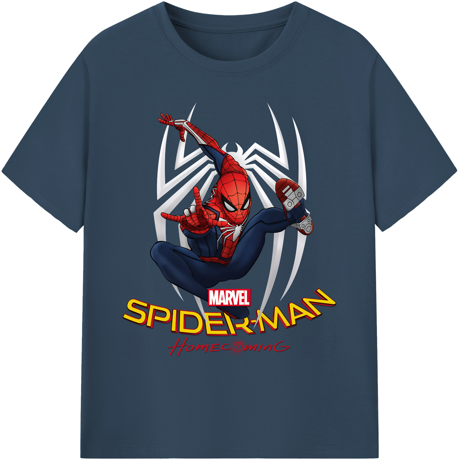 （画像用） Spider Man スパイダーマン 綿100％ メンズ半袖Tシャツ｜肌触りやわらか＆通気性