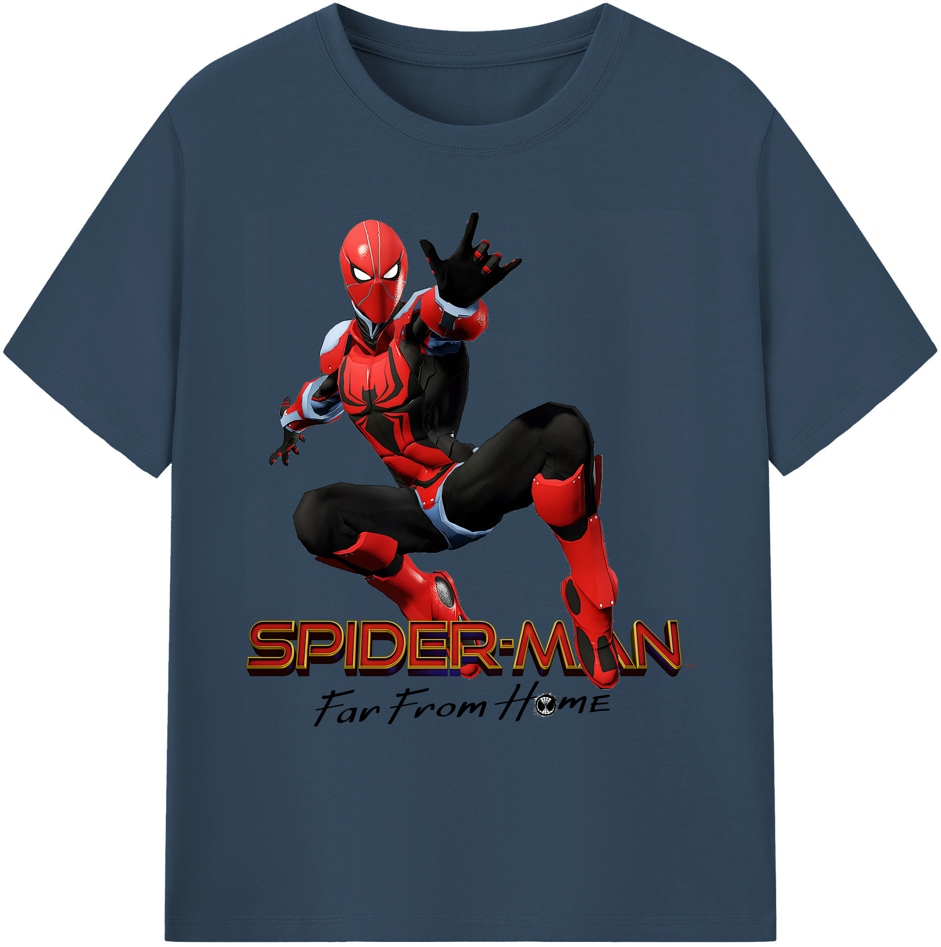 （画像用） Spider Man スパイダーマン 綿100％ メンズ半袖Tシャツ｜肌触りやわらか＆通気性