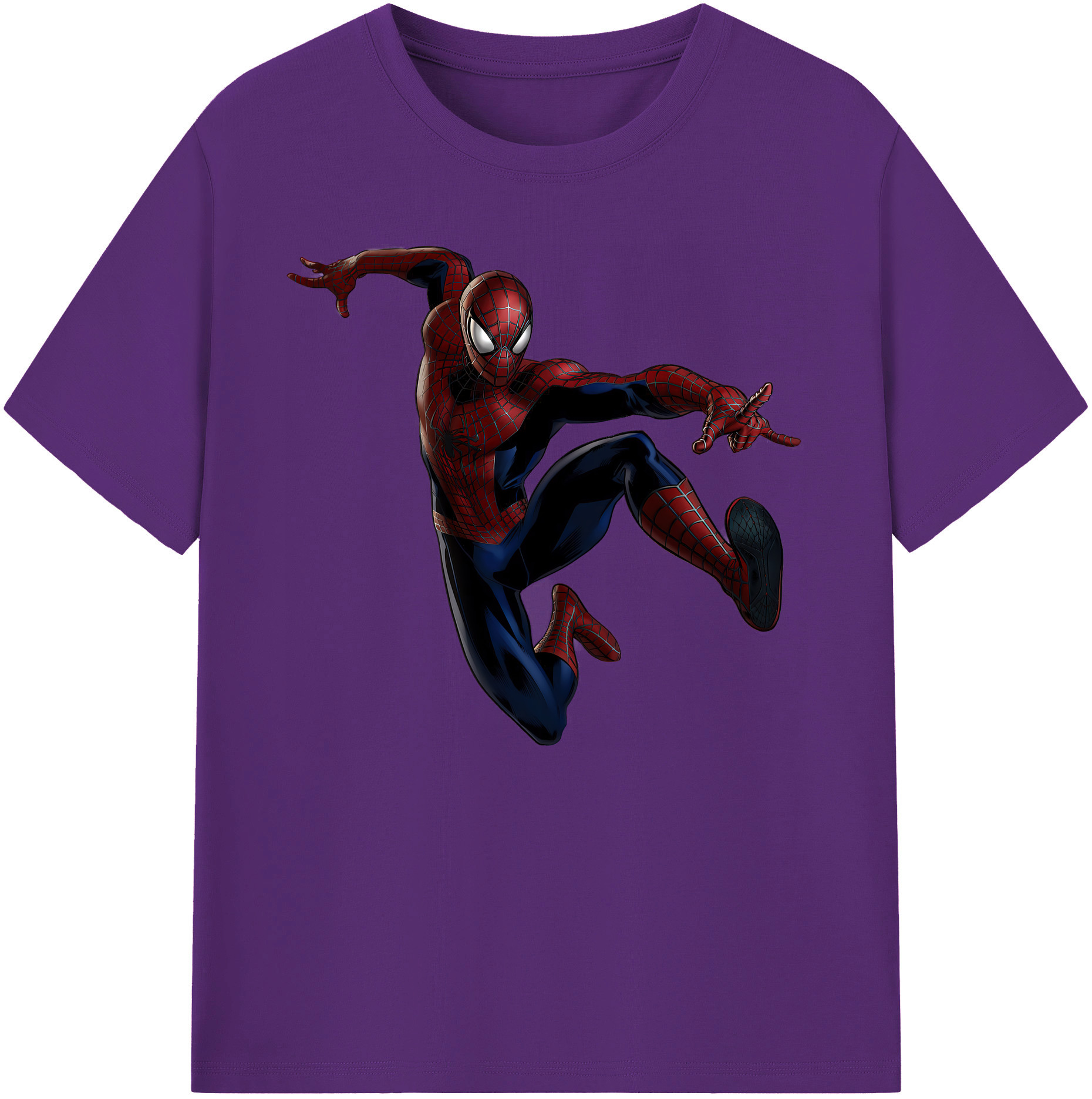 （画像用） Spider Man スパイダーマン 綿100％ メンズ半袖Tシャツ｜肌触りやわらか＆通気性