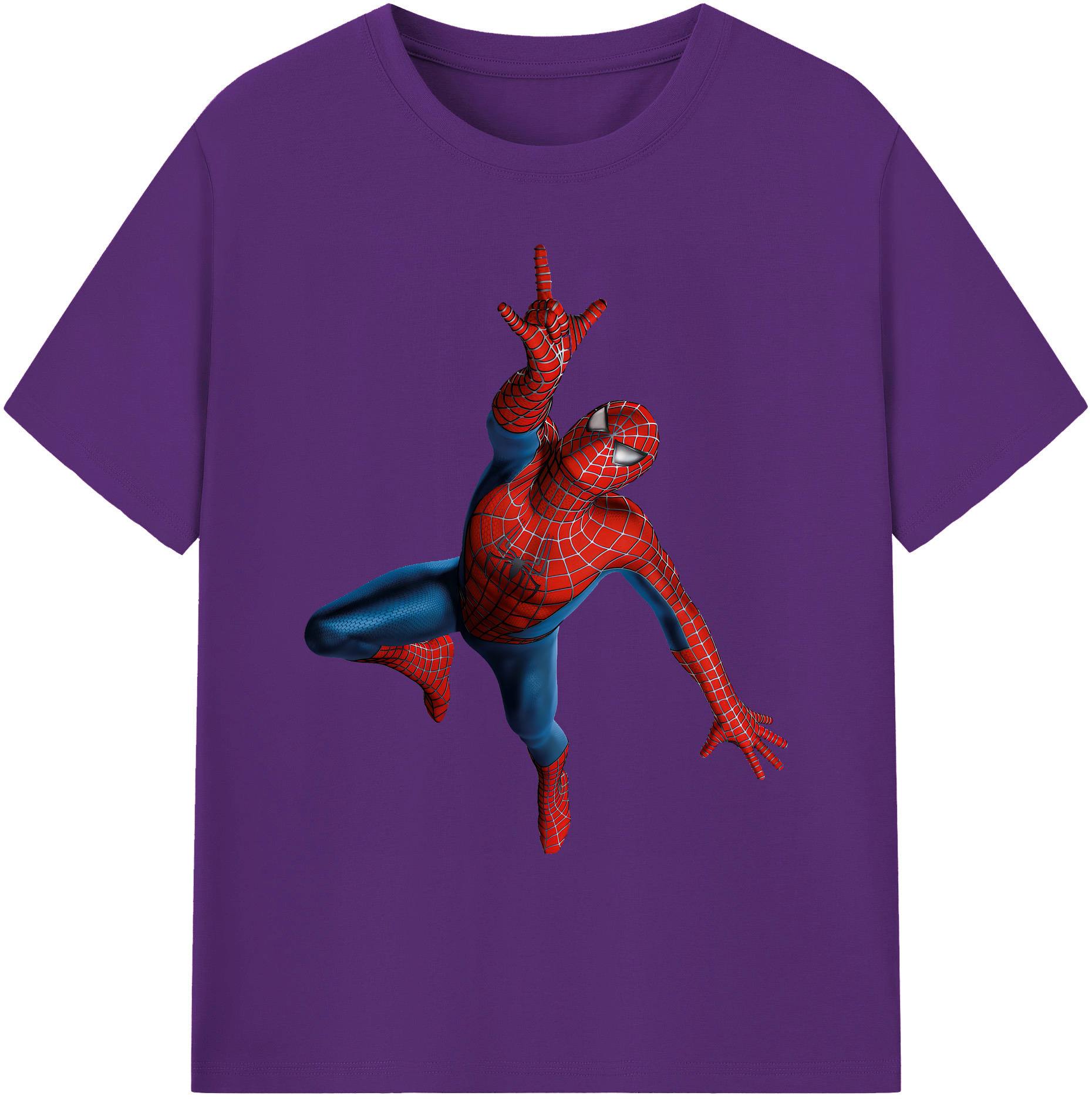 （画像用） Spider Man スパイダーマン 綿100％ メンズ半袖Tシャツ｜肌触りやわらか＆通気性