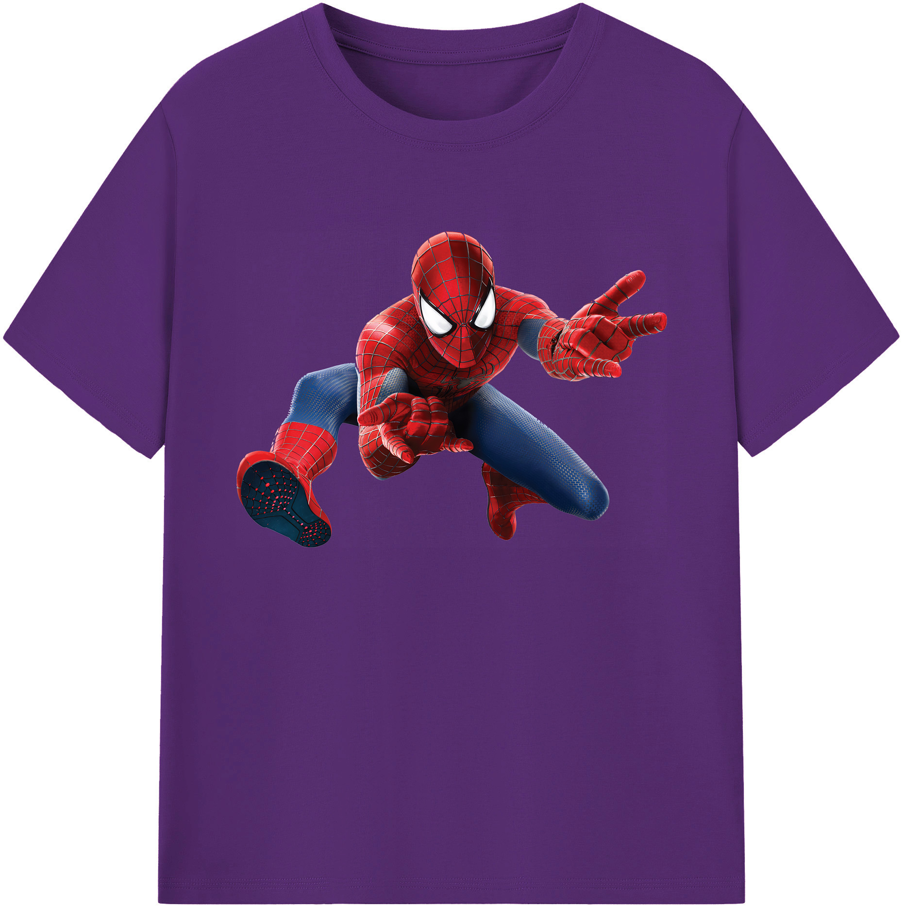 （画像用） Spider Man スパイダーマン 綿100％ メンズ半袖Tシャツ｜肌触りやわらか＆通気性