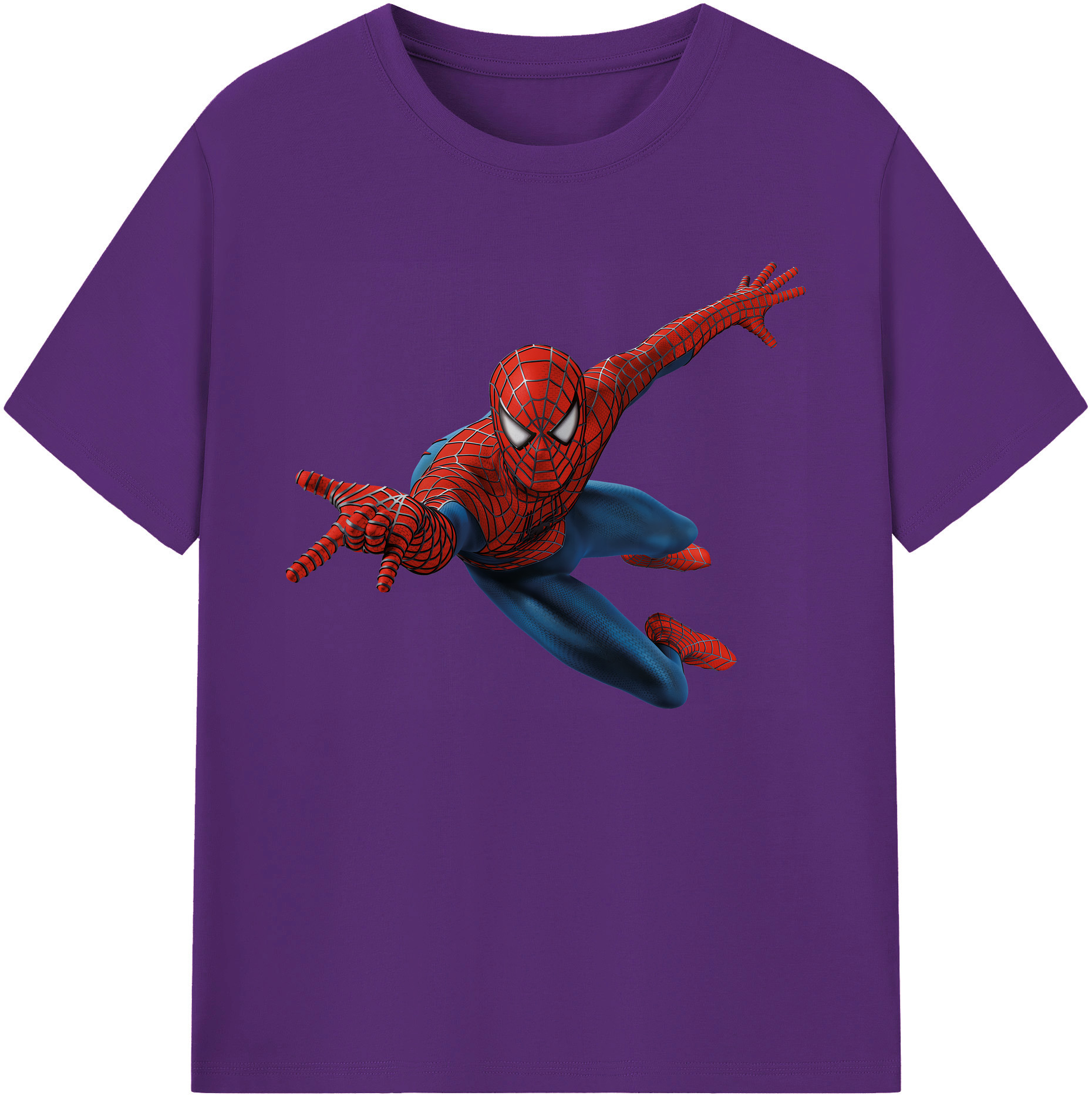 （画像用） Spider Man スパイダーマン 綿100％ メンズ半袖Tシャツ｜肌触りやわらか＆通気性
