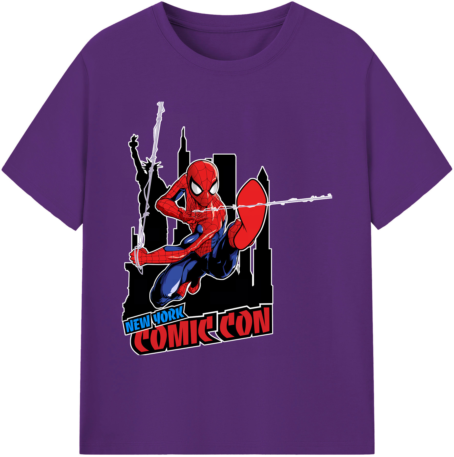 （画像用） Spider Man スパイダーマン 綿100％ メンズ半袖Tシャツ｜肌触りやわらか＆通気性