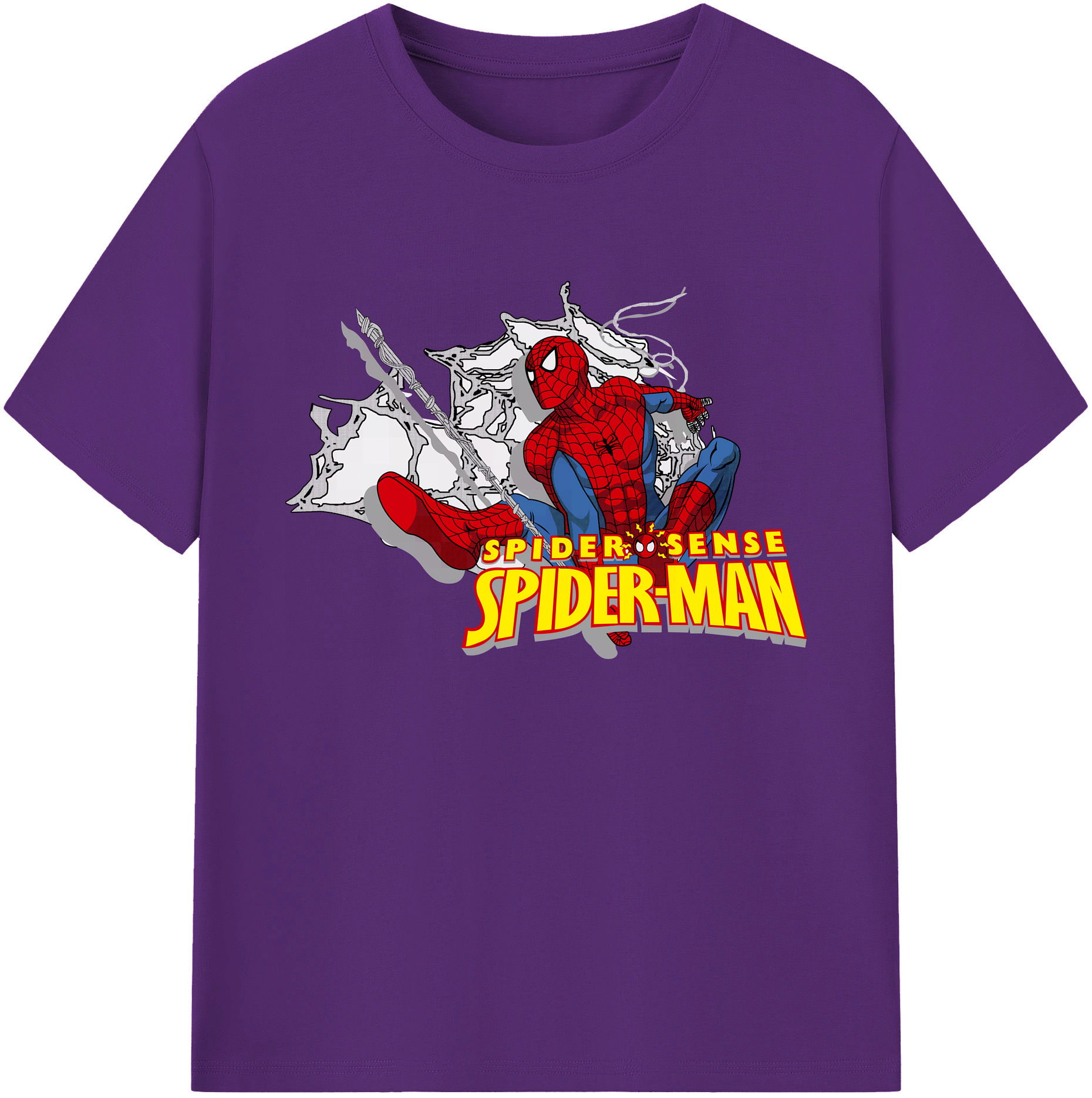 （画像用） Spider Man スパイダーマン 綿100％ メンズ半袖Tシャツ｜肌触りやわらか＆通気性
