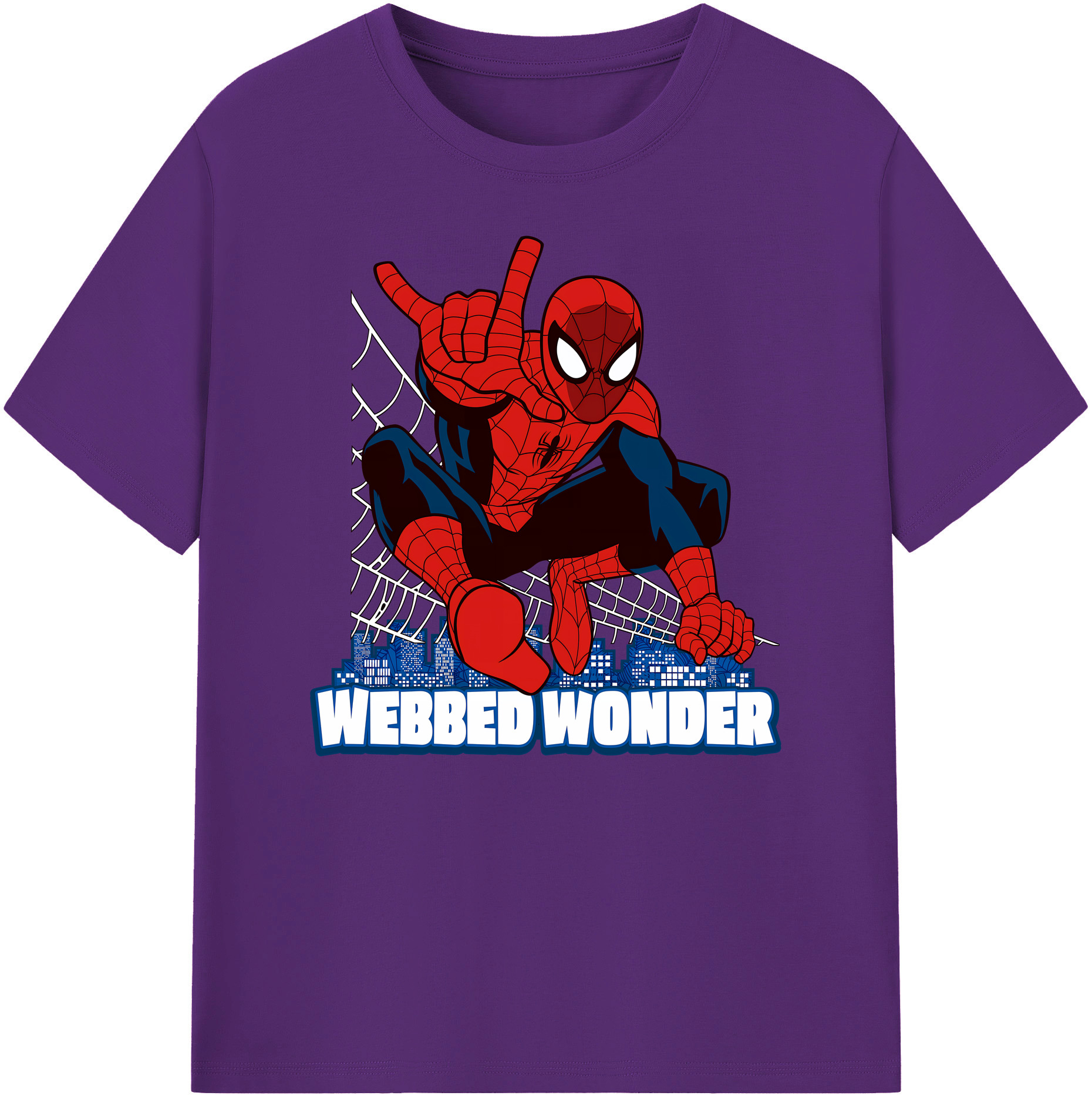 （画像用） Spider Man スパイダーマン 綿100％ メンズ半袖Tシャツ｜肌触りやわらか＆通気性