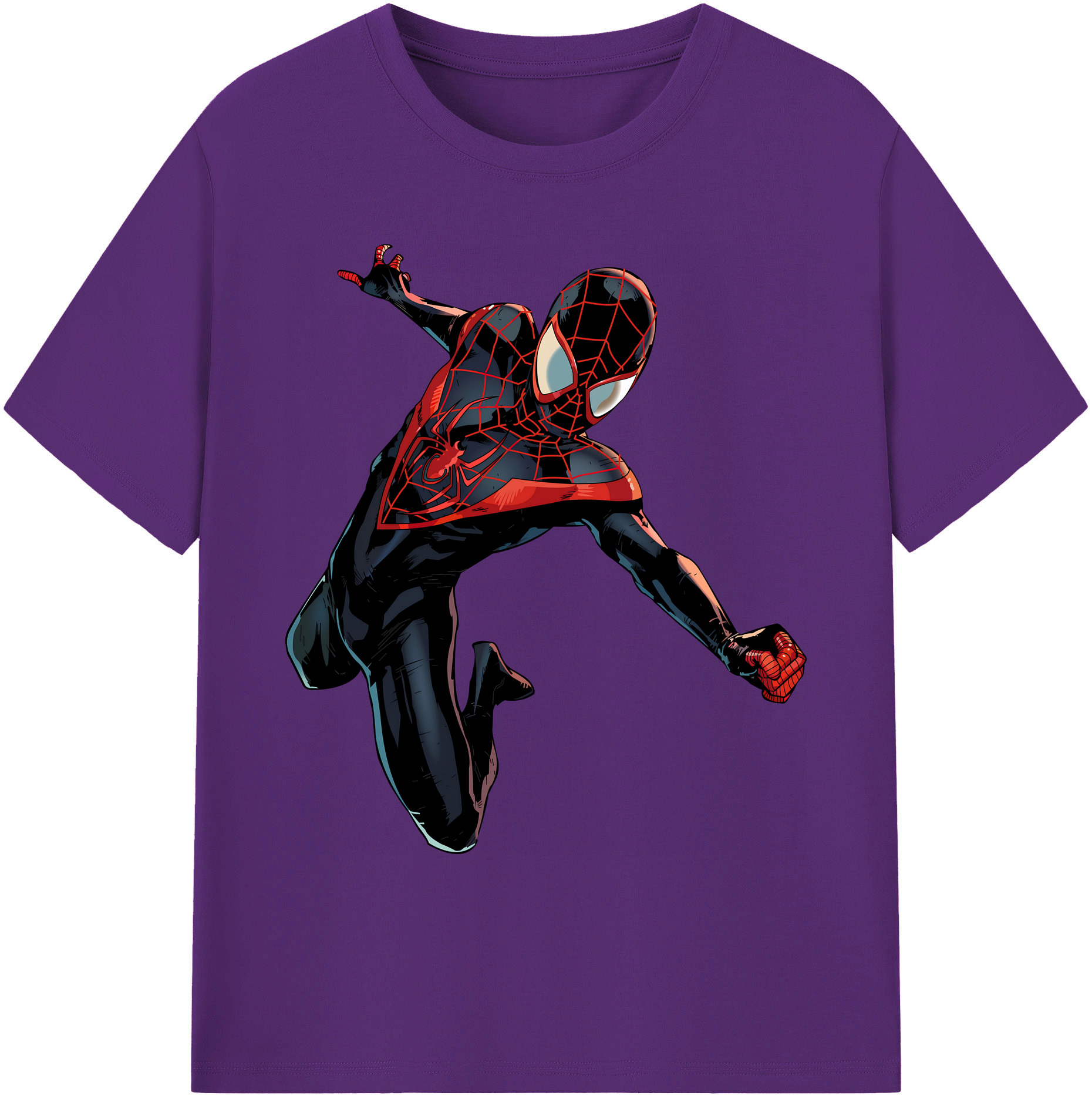 （画像用） Spider Man スパイダーマン 綿100％ メンズ半袖Tシャツ｜肌触りやわらか＆通気性