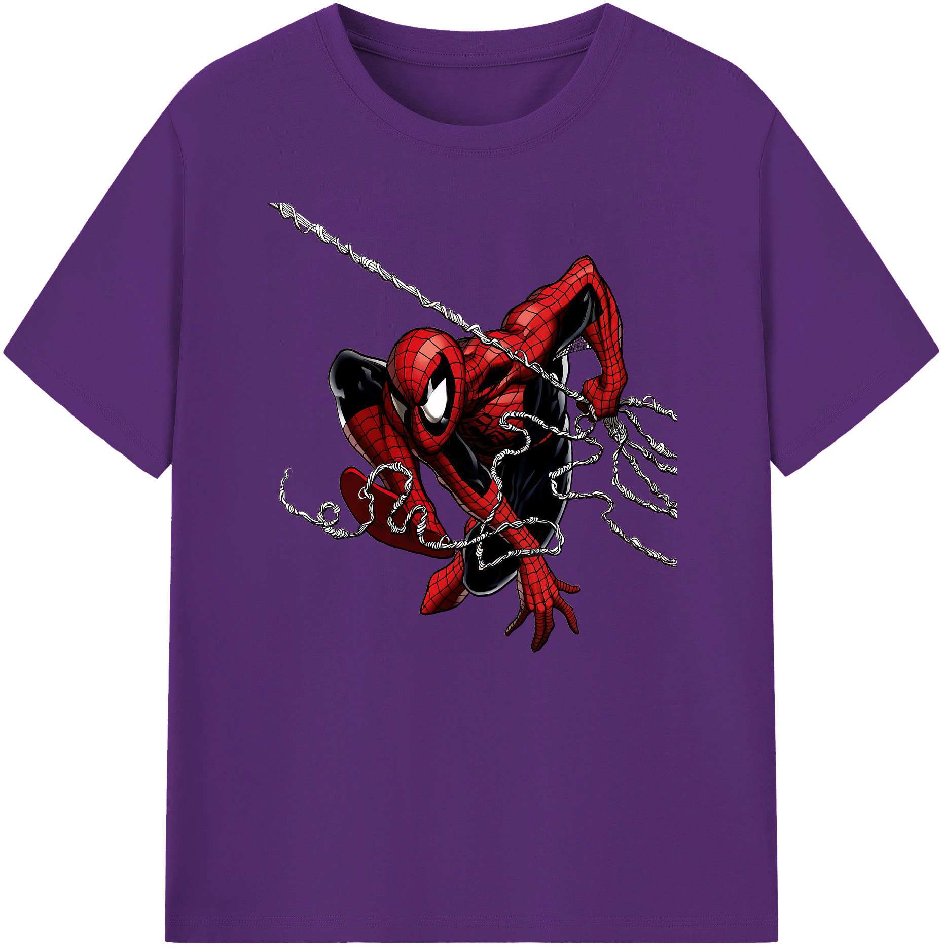 （画像用） Spider Man スパイダーマン 綿100％ メンズ半袖Tシャツ｜肌触りやわらか＆通気性