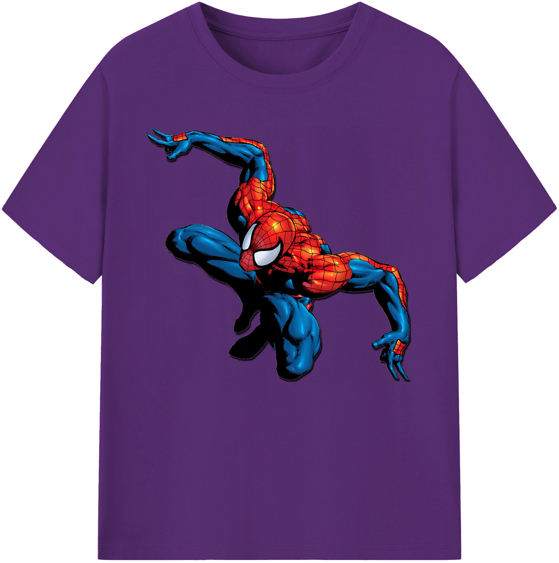 （画像用） Spider Man スパイダーマン 綿100％ メンズ半袖Tシャツ｜肌触りやわらか＆通気性