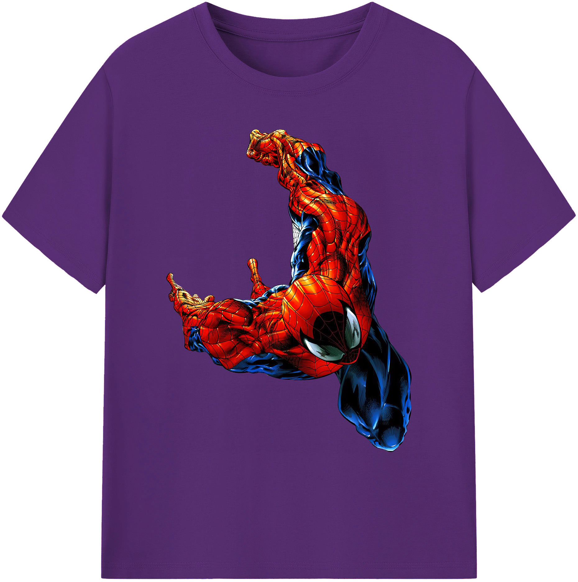 （画像用） Spider Man スパイダーマン 綿100％ メンズ半袖Tシャツ｜肌触りやわらか＆通気性