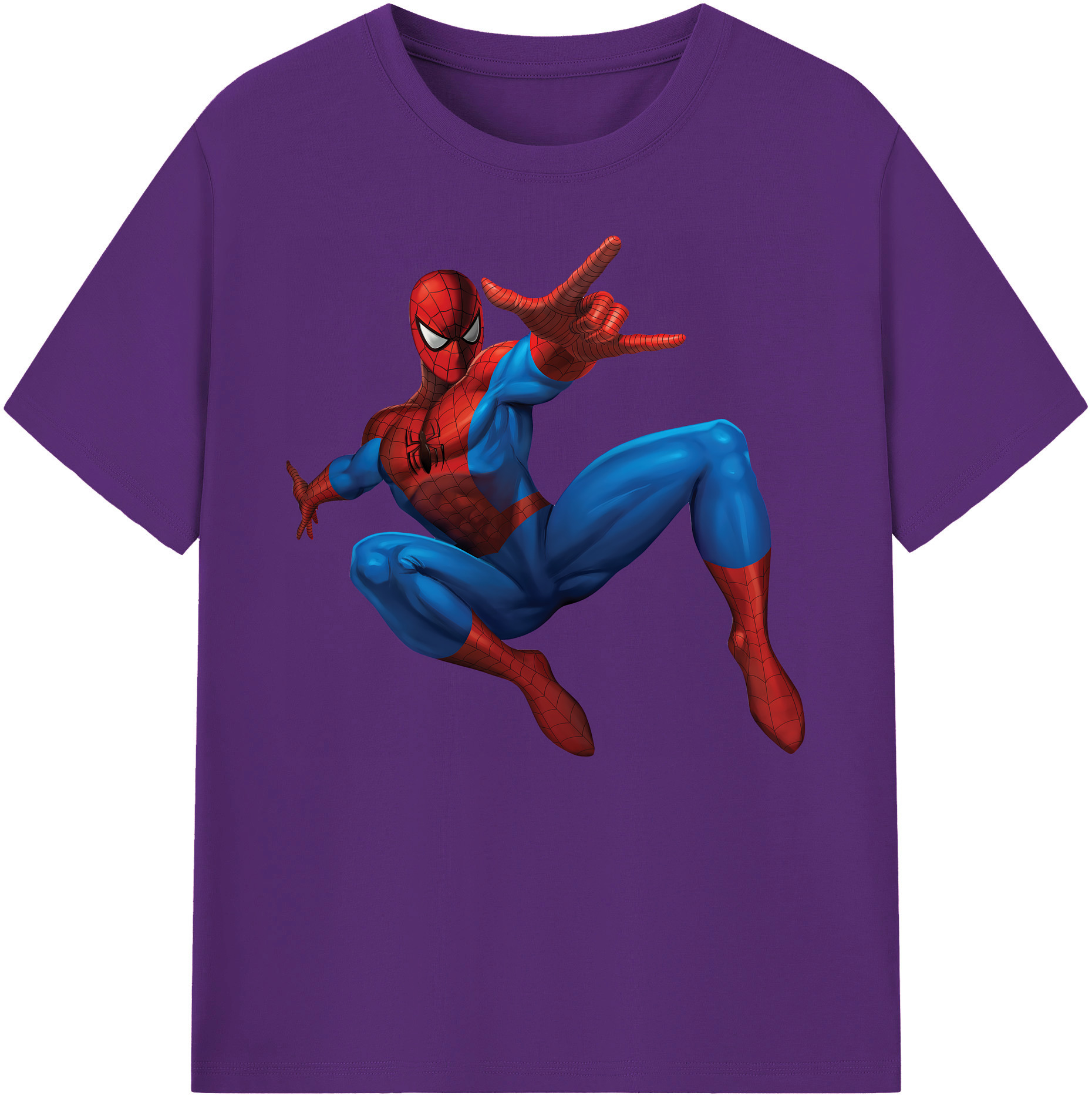 （画像用） Spider Man スパイダーマン 綿100％ メンズ半袖Tシャツ｜肌触りやわらか＆通気性