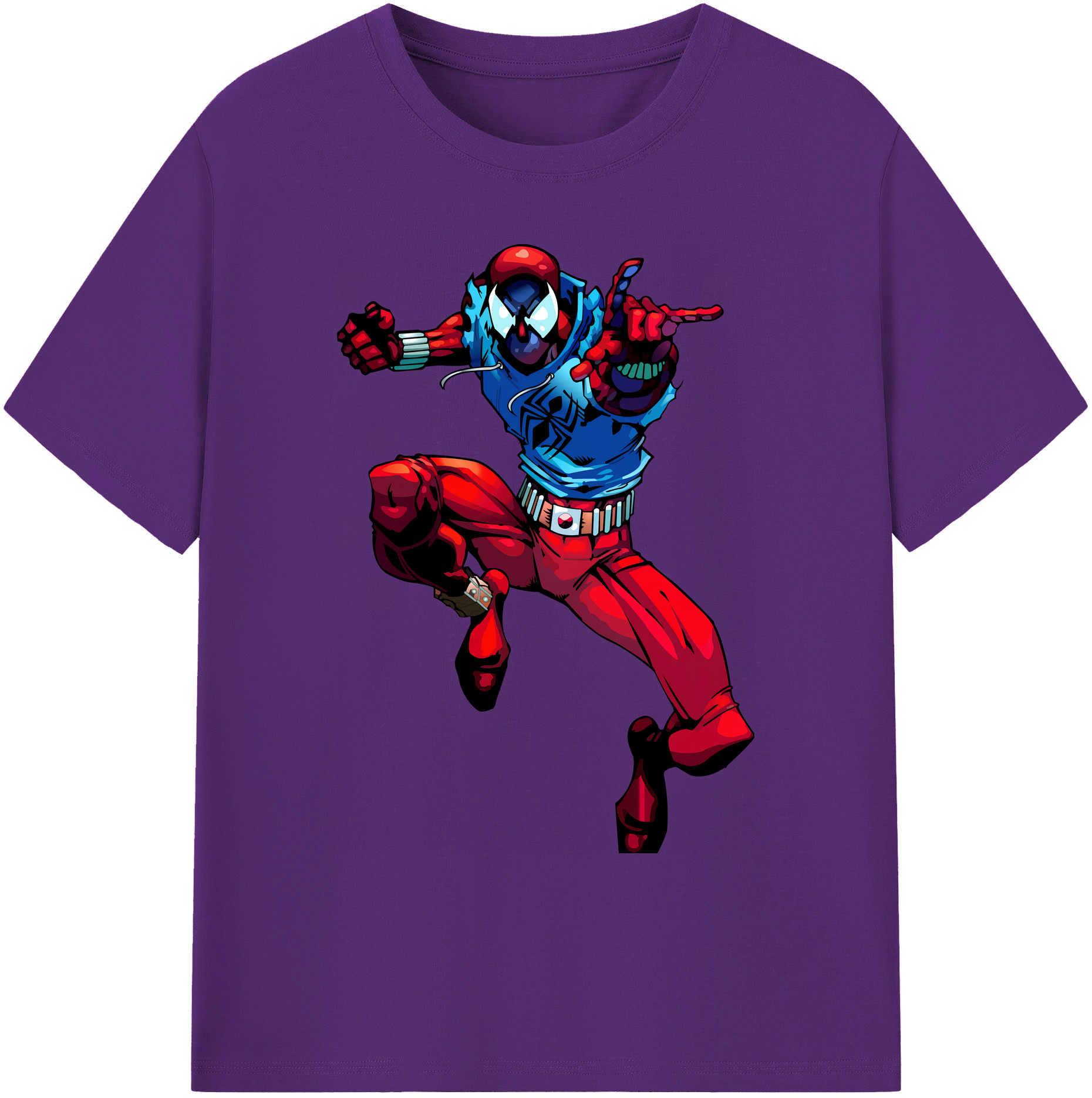 （画像用） Spider Man スパイダーマン 綿100％ メンズ半袖Tシャツ｜肌触りやわらか＆通気性