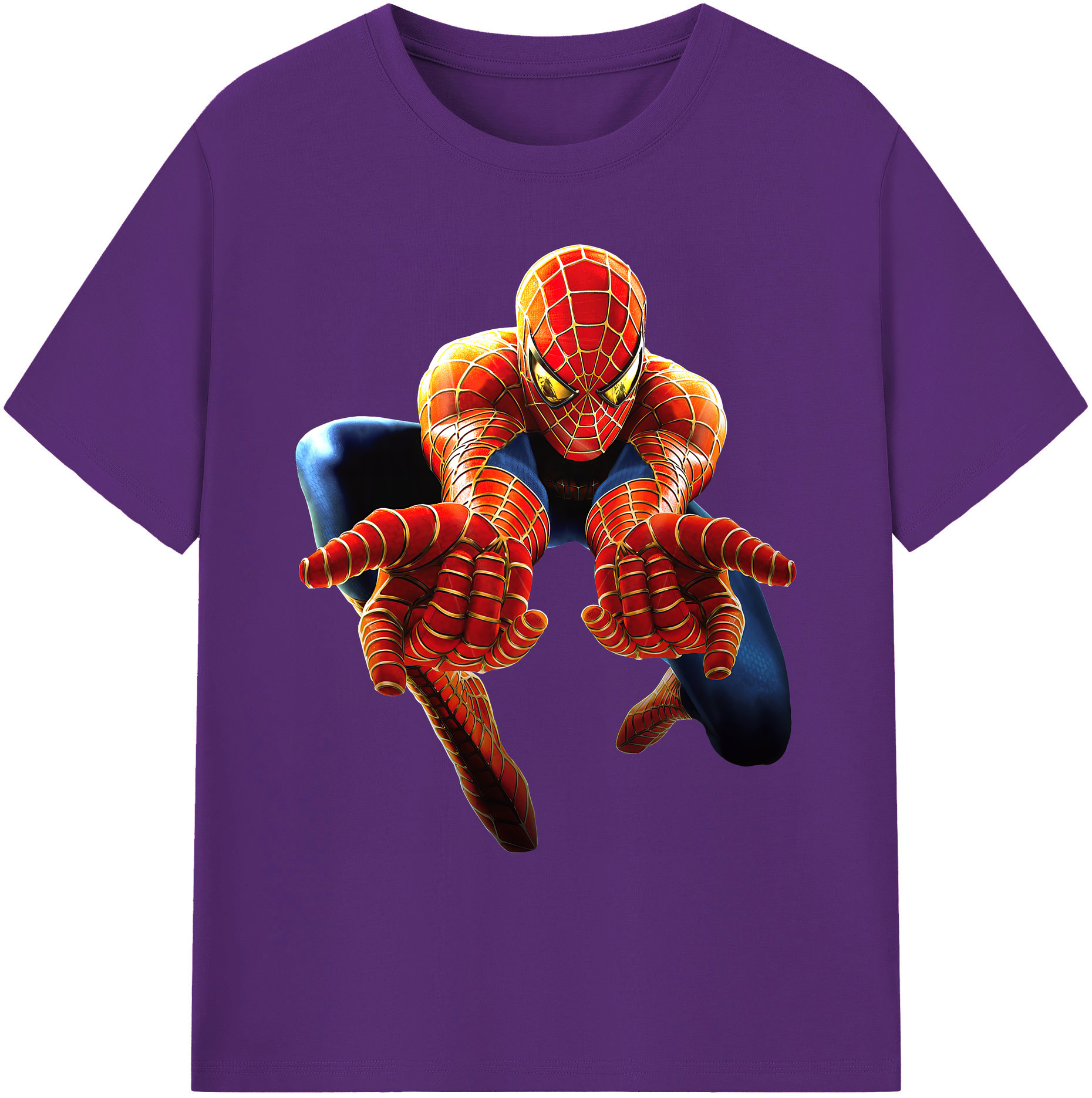 （画像用） Spider Man スパイダーマン 綿100％ メンズ半袖Tシャツ｜肌触りやわらか＆通気性