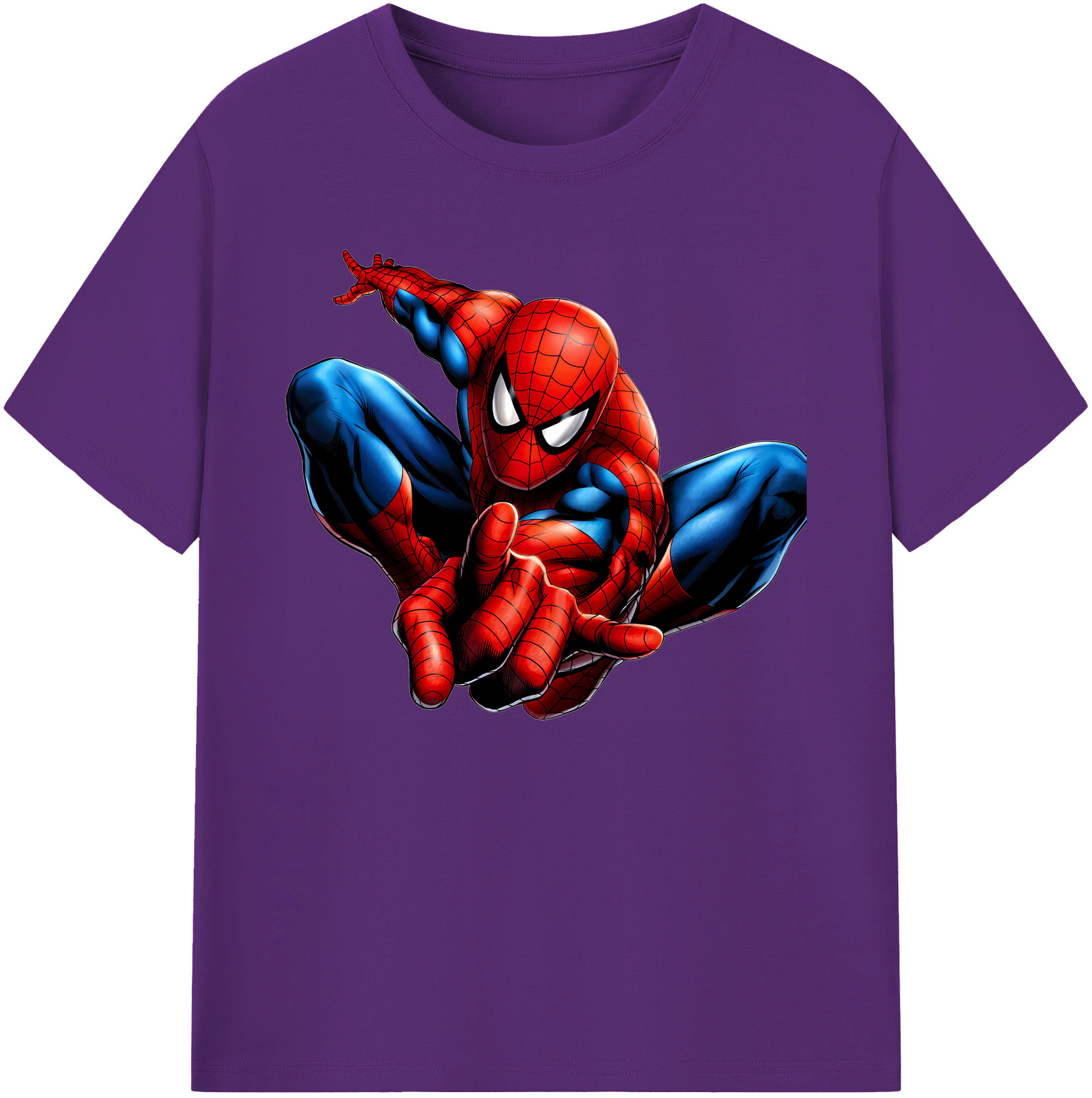 （画像用） Spider Man スパイダーマン 綿100％ メンズ半袖Tシャツ｜肌触りやわらか＆通気性
