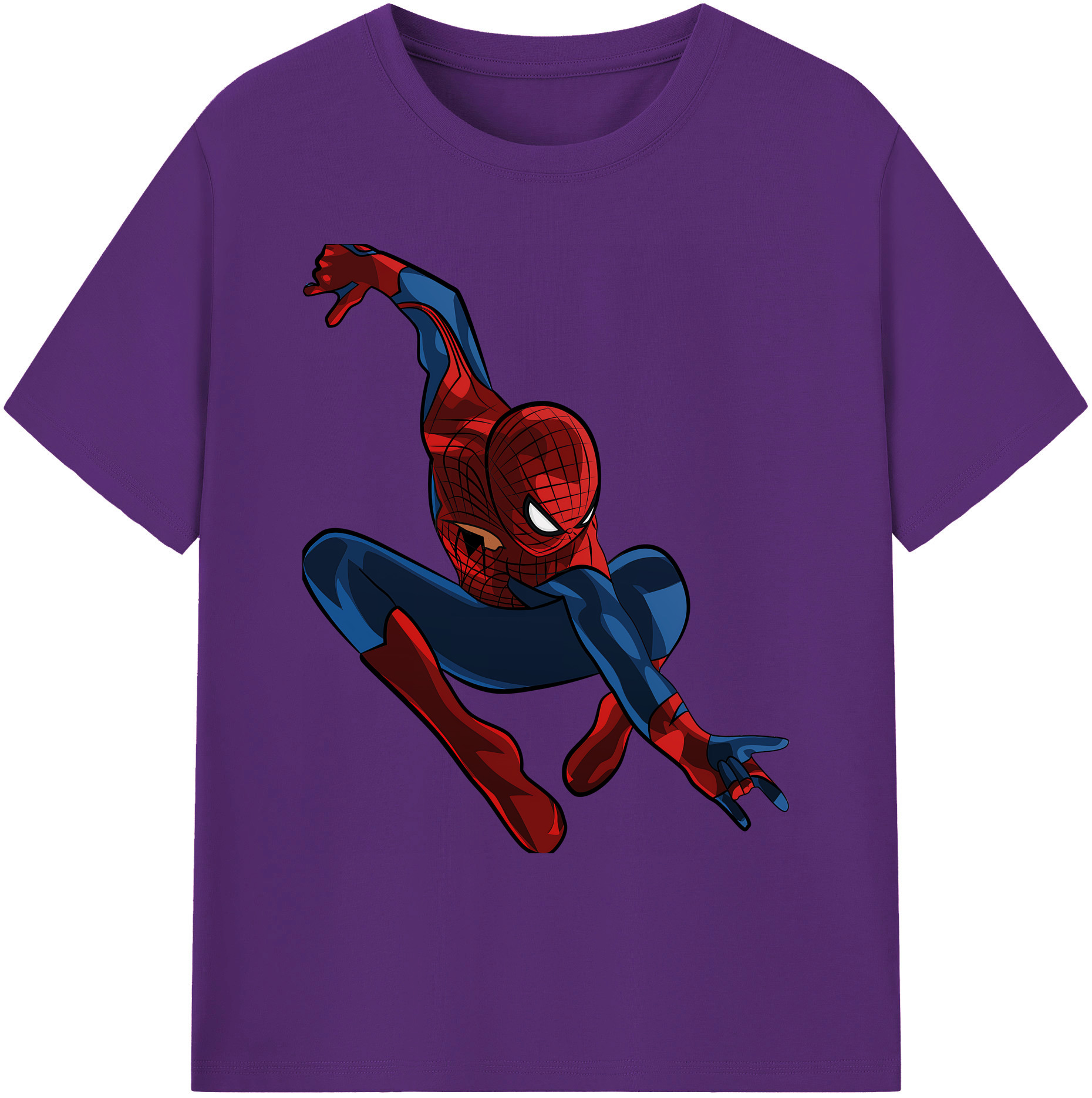 （画像用） Spider Man スパイダーマン 綿100％ メンズ半袖Tシャツ｜肌触りやわらか＆通気性