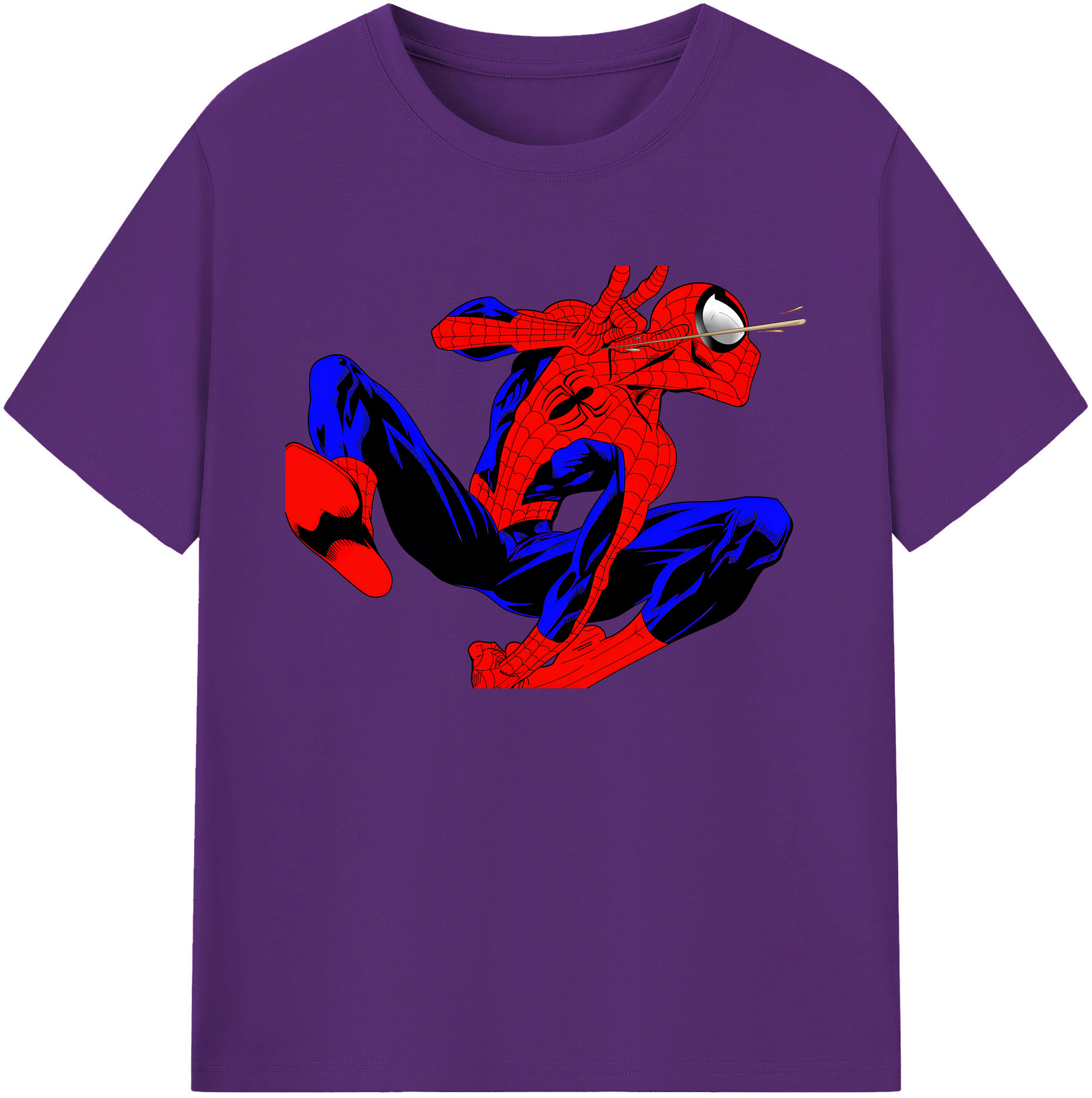 （画像用） Spider Man スパイダーマン 綿100％ メンズ半袖Tシャツ｜肌触りやわらか＆通気性