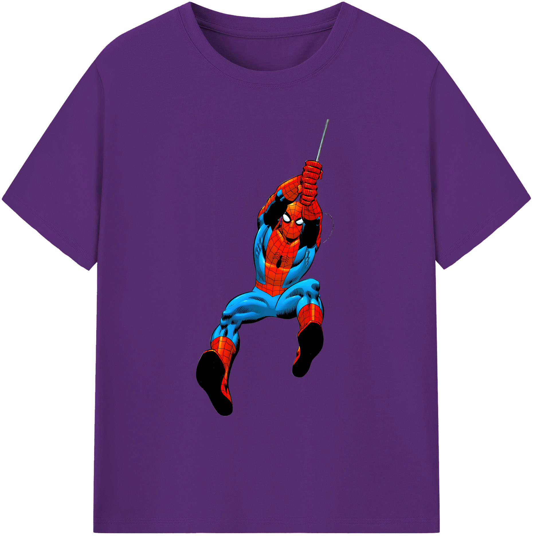 （画像用） Spider Man スパイダーマン 綿100％ メンズ半袖Tシャツ｜肌触りやわらか＆通気性