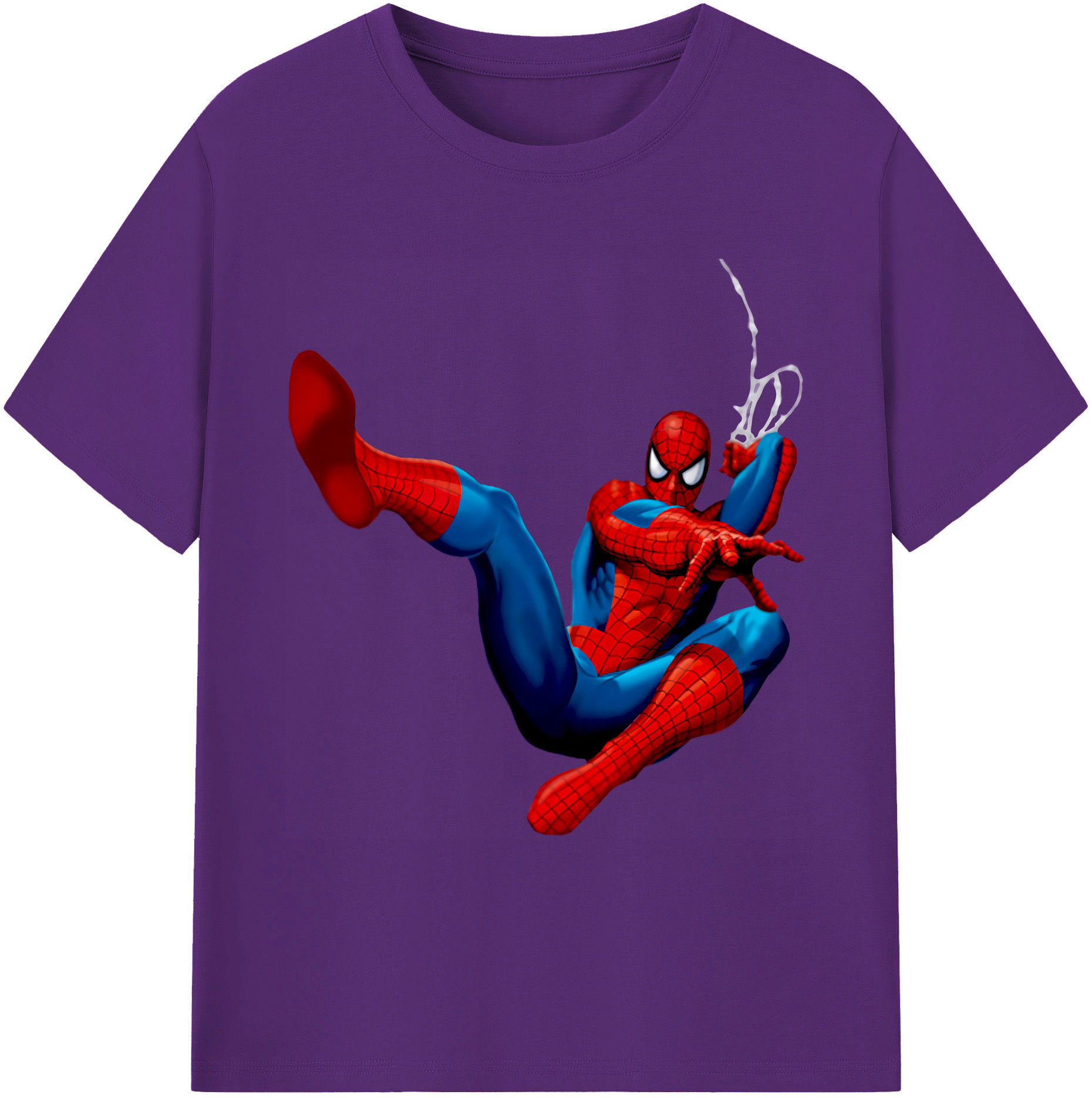 （画像用） Spider Man スパイダーマン 綿100％ メンズ半袖Tシャツ｜肌触りやわらか＆通気性