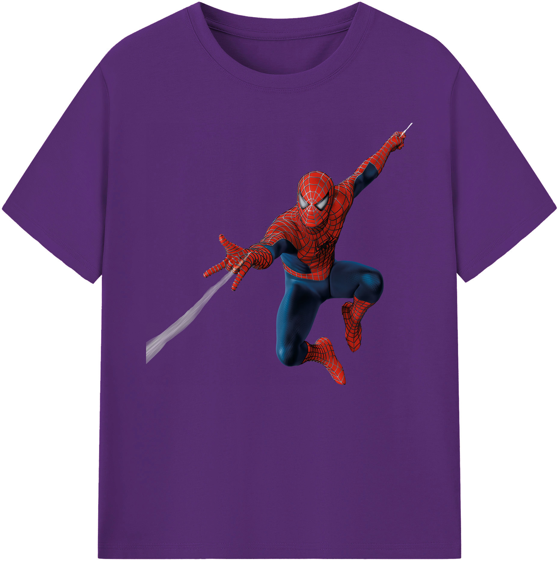 （画像用） Spider Man スパイダーマン 綿100％ メンズ半袖Tシャツ｜肌触りやわらか＆通気性