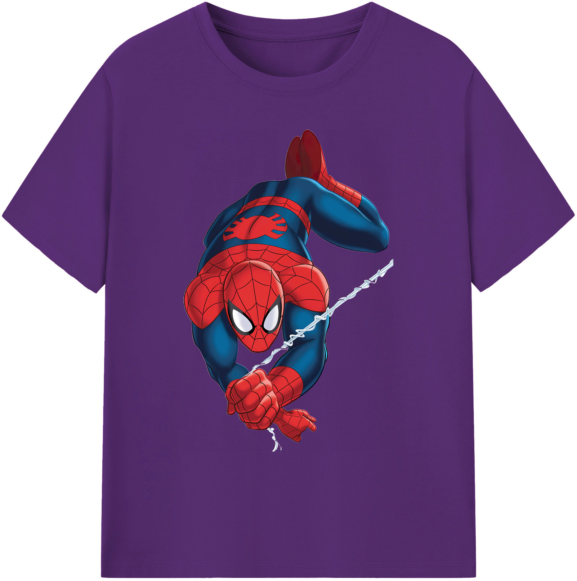 （画像用） Spider Man スパイダーマン 綿100％ メンズ半袖Tシャツ｜肌触りやわらか＆通気性