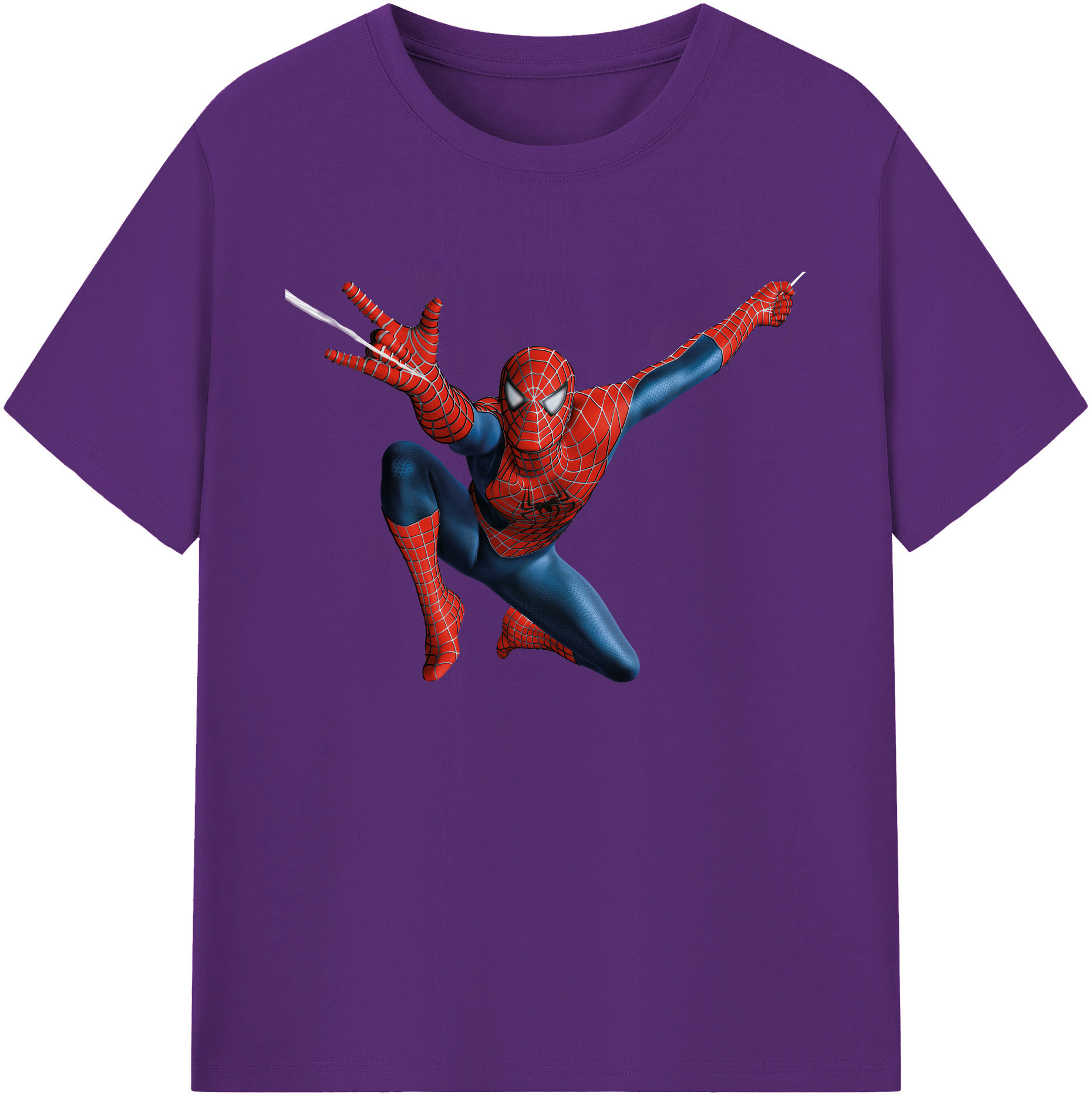 （画像用） Spider Man スパイダーマン 綿100％ メンズ半袖Tシャツ｜肌触りやわらか＆通気性