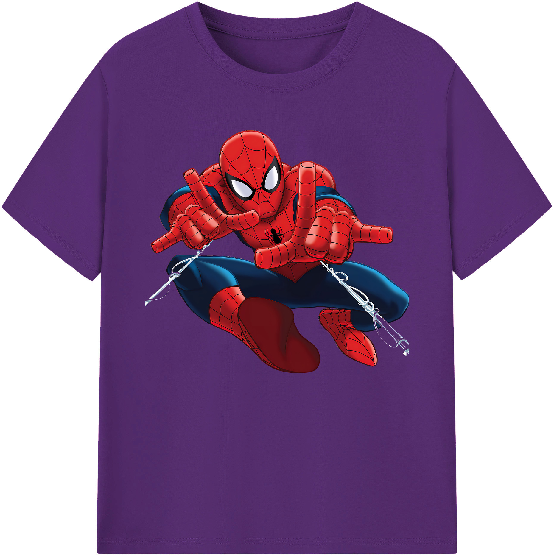 （画像用） Spider Man スパイダーマン 綿100％ メンズ半袖Tシャツ｜肌触りやわらか＆通気性
