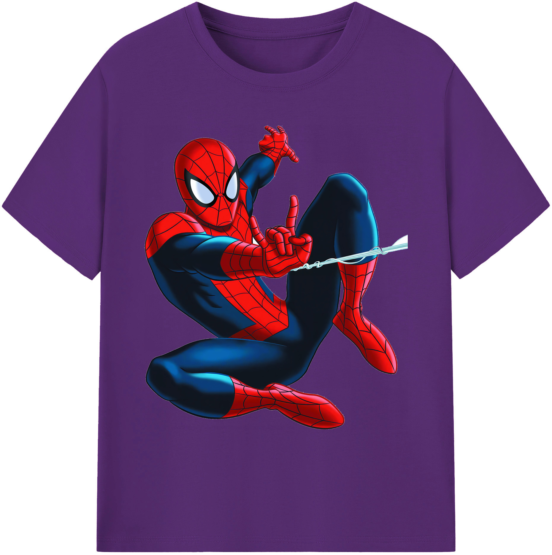 （画像用） Spider Man スパイダーマン 綿100％ メンズ半袖Tシャツ｜肌触りやわらか＆通気性