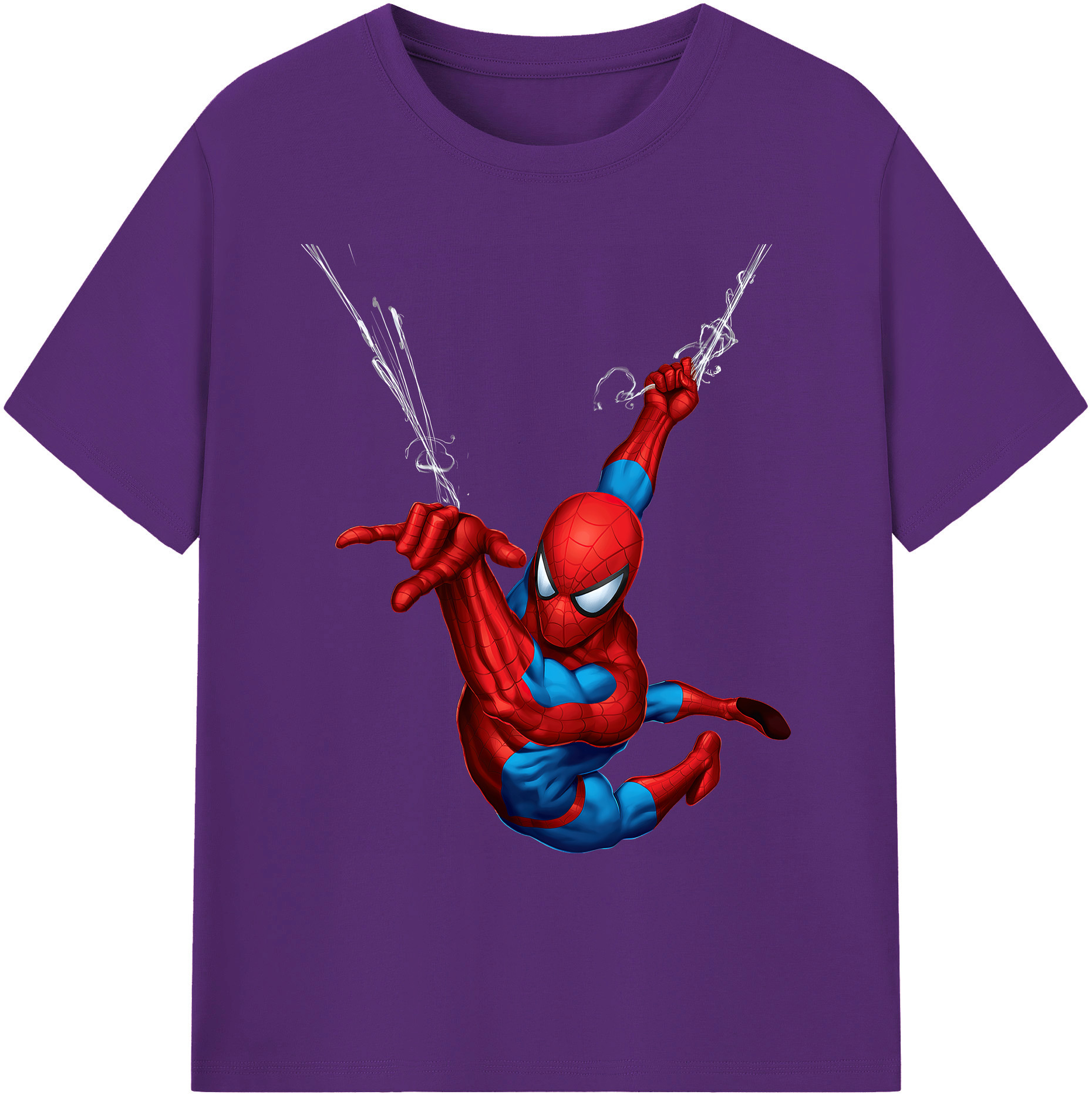（画像用） Spider Man スパイダーマン 綿100％ メンズ半袖Tシャツ｜肌触りやわらか＆通気性