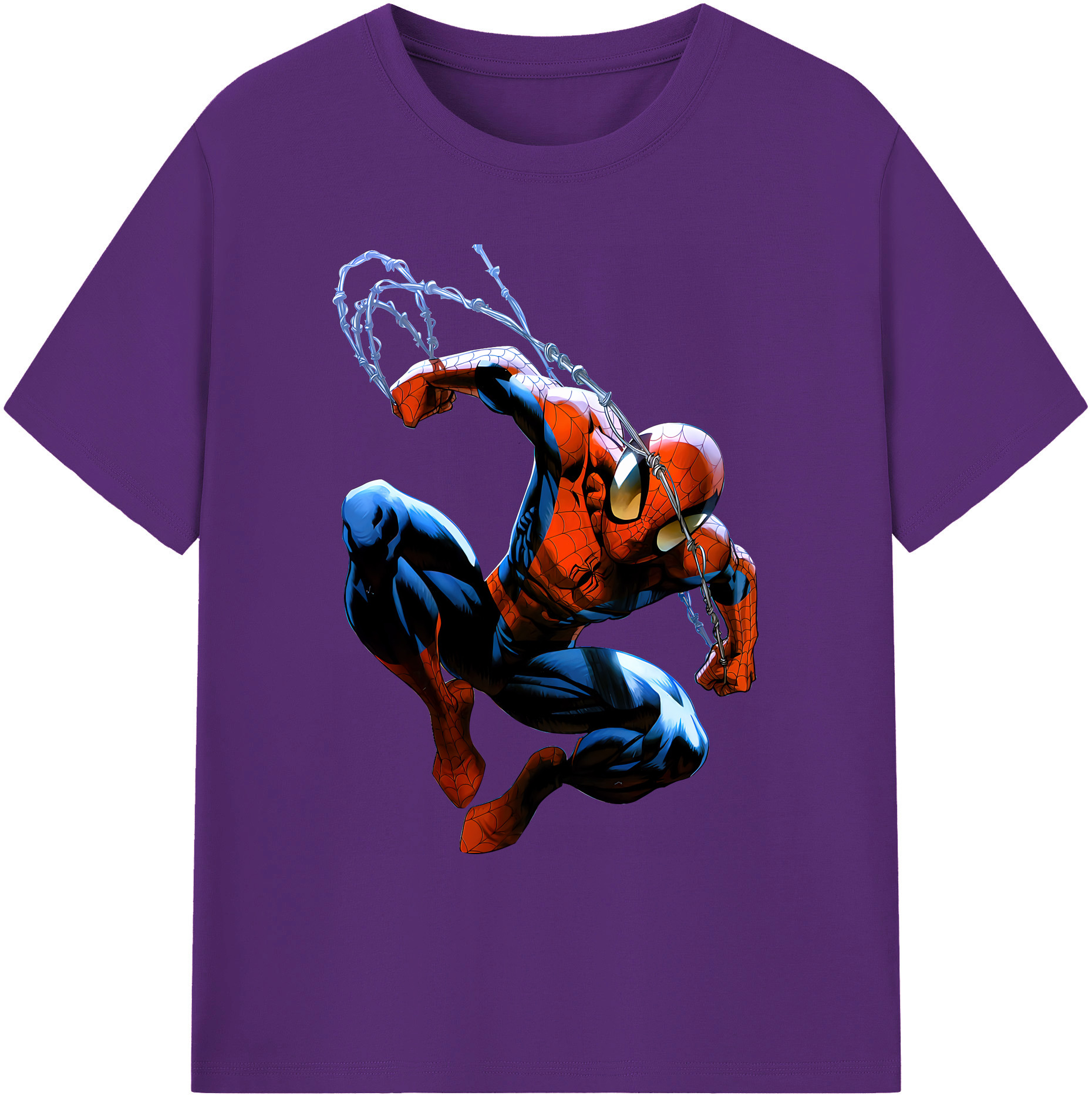 （画像用） Spider Man スパイダーマン 綿100％ メンズ半袖Tシャツ｜肌触りやわらか＆通気性