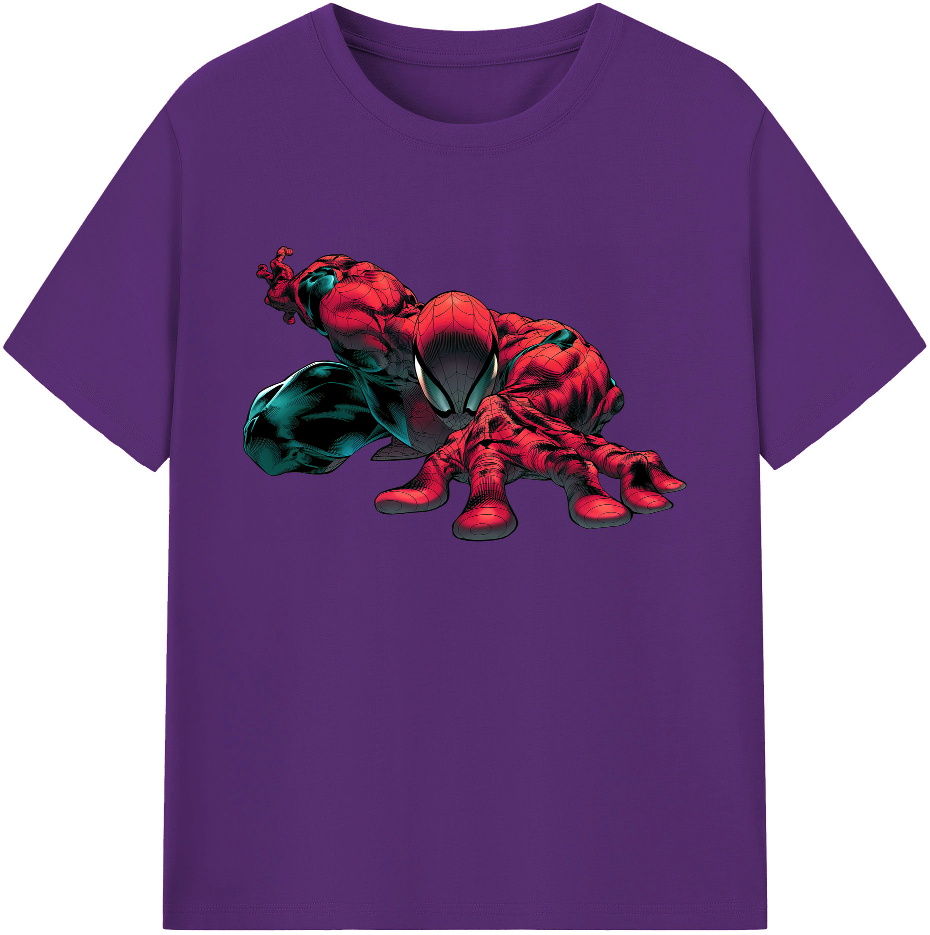 （画像用） Spider Man スパイダーマン 綿100％ メンズ半袖Tシャツ｜肌触りやわらか＆通気性