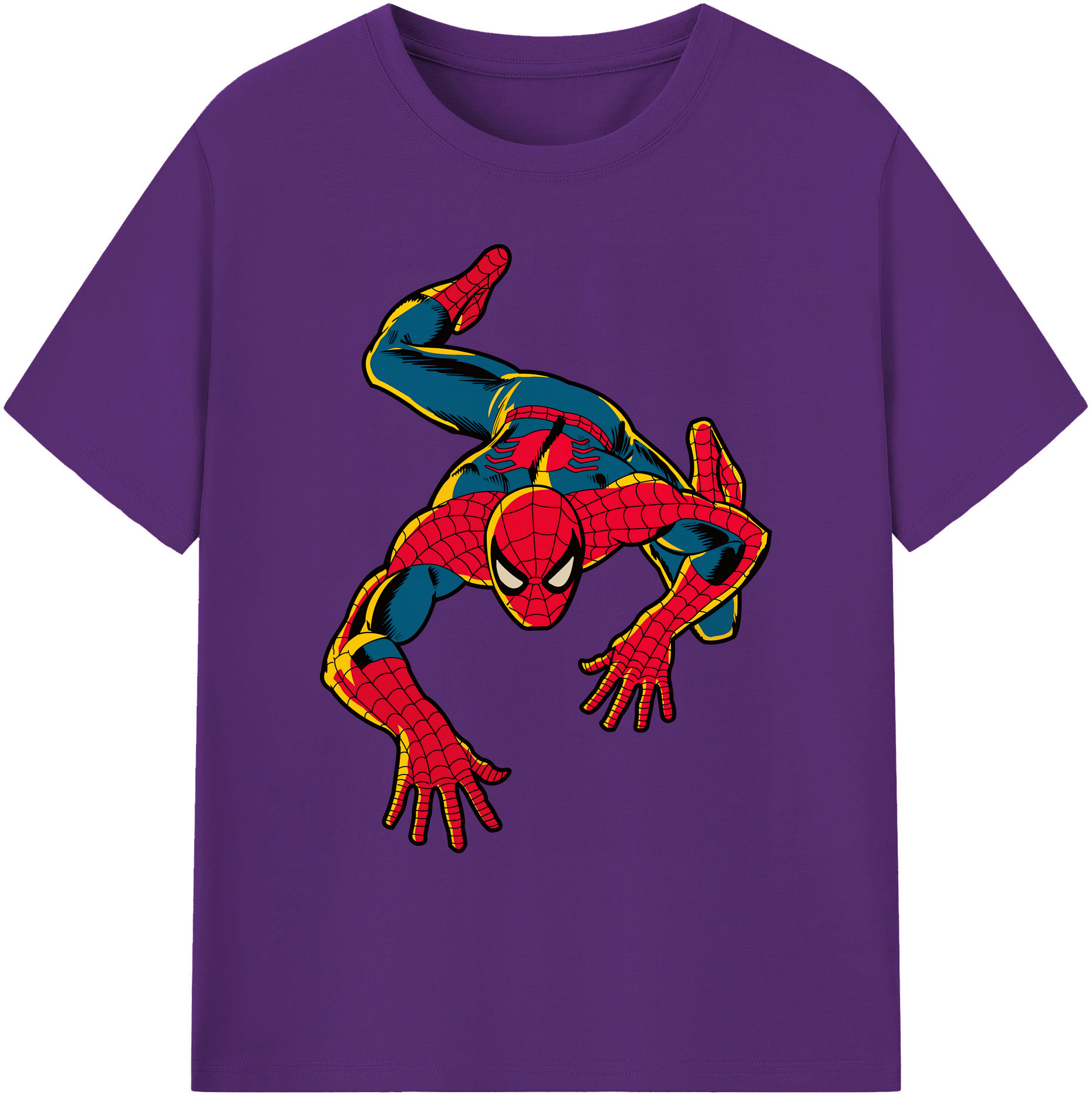 （画像用） Spider Man スパイダーマン 綿100％ メンズ半袖Tシャツ｜肌触りやわらか＆通気性