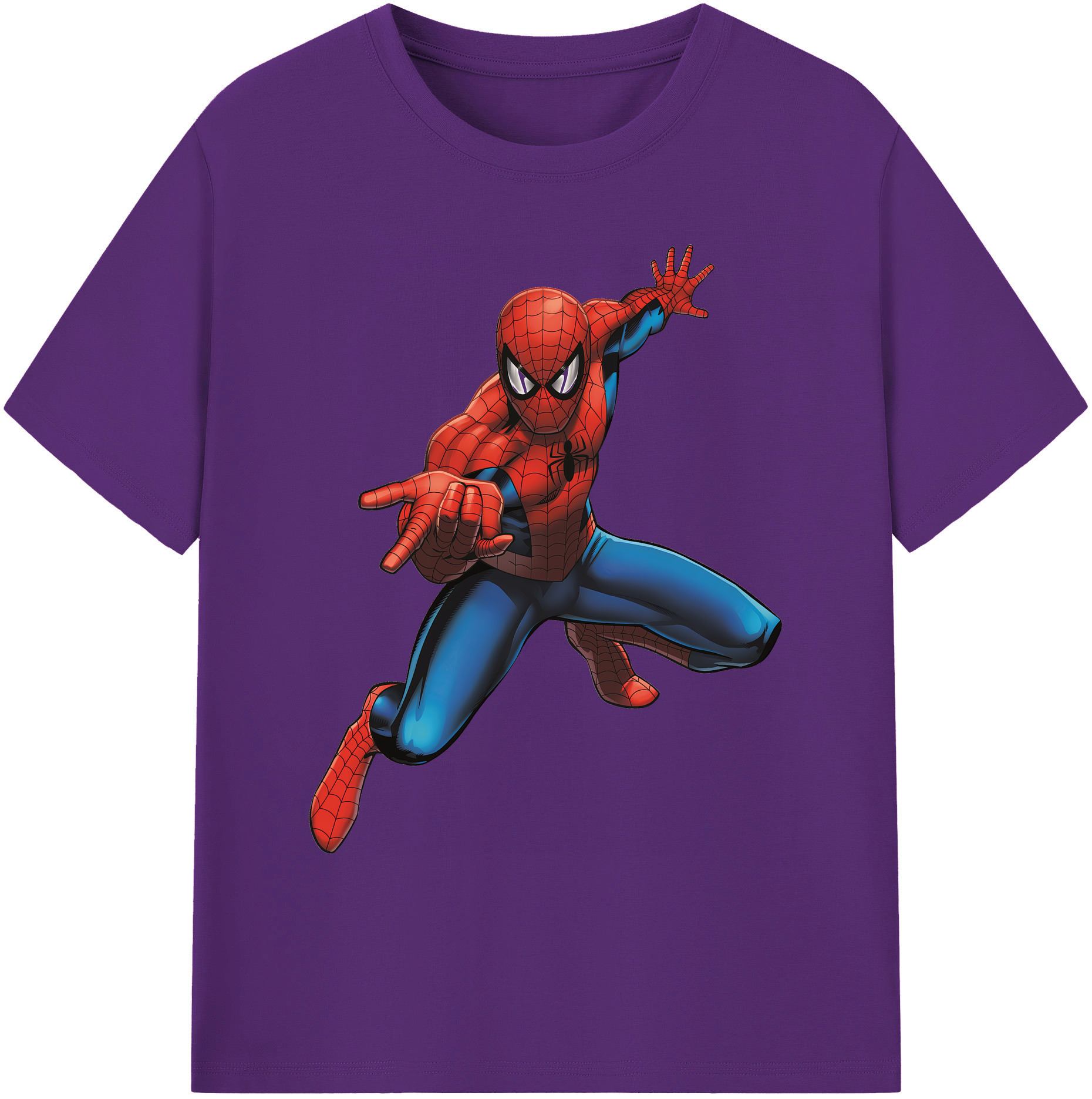 （画像用） Spider Man スパイダーマン 綿100％ メンズ半袖Tシャツ｜肌触りやわらか＆通気性